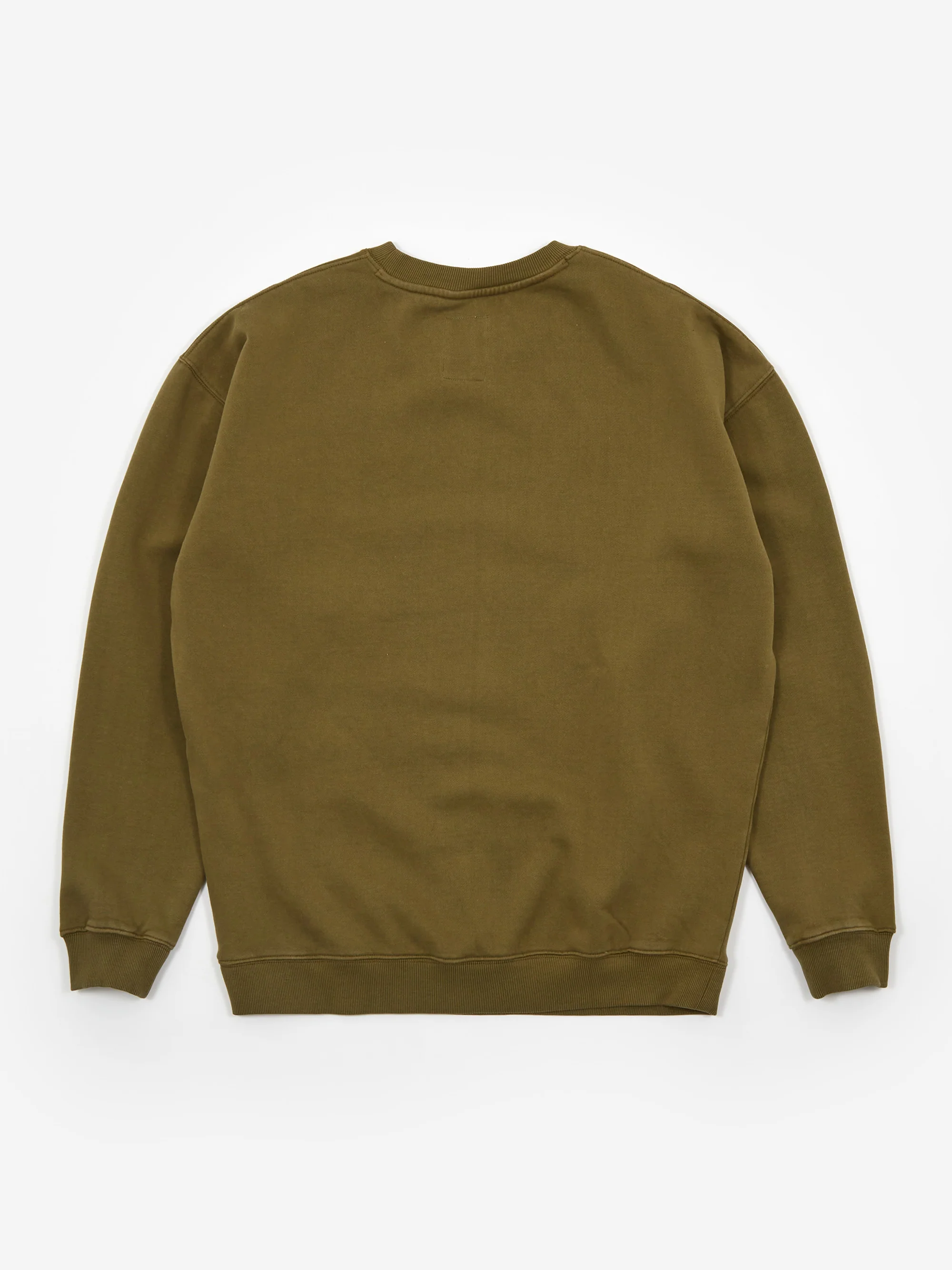 Goodhood Worldwide Basic Crew Sweat - Olive - Image 6