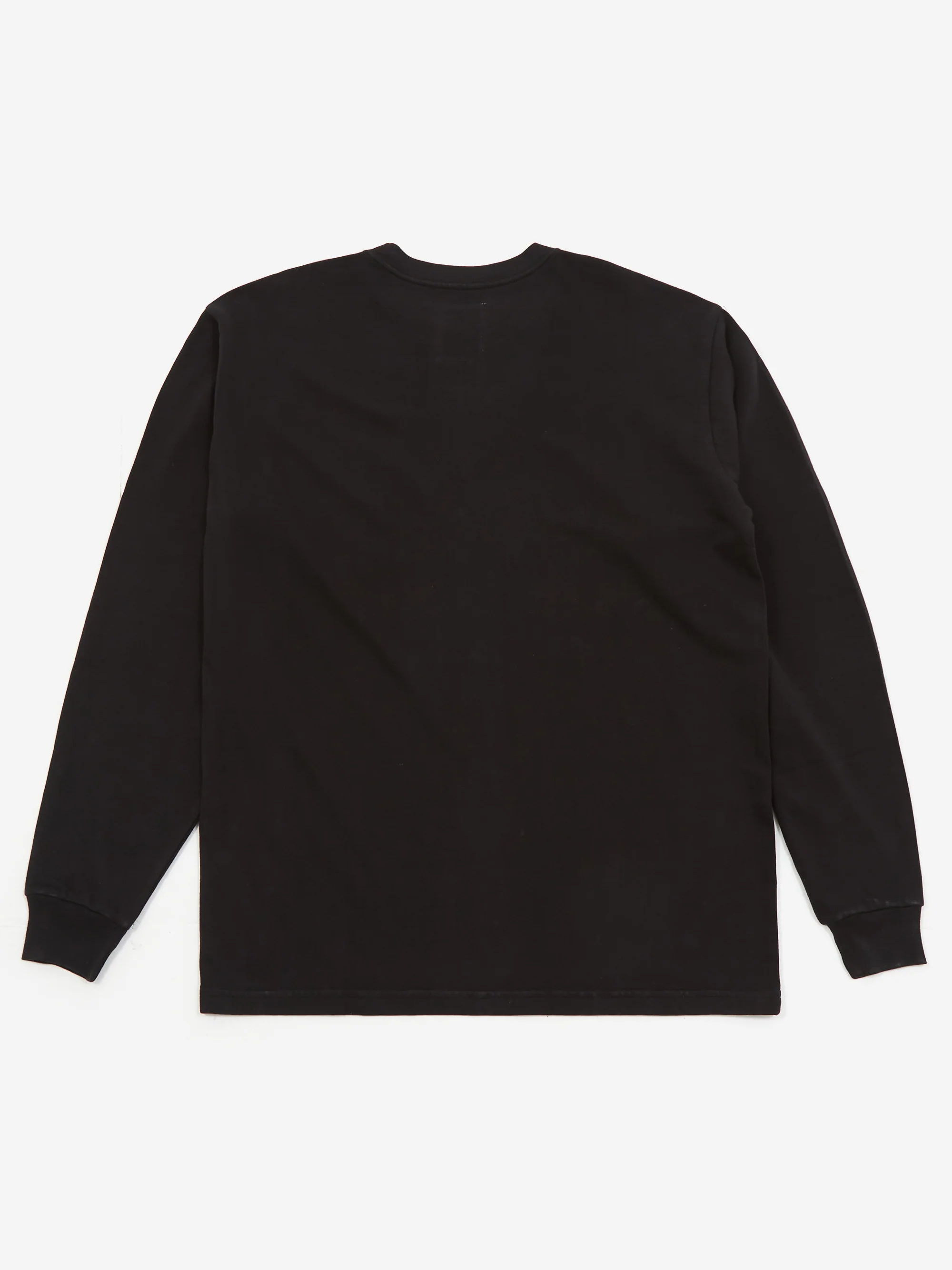 Goodhood Worldwide Basic Long Sleeve Pocket T-Shirt - Washed Black - Image 4
