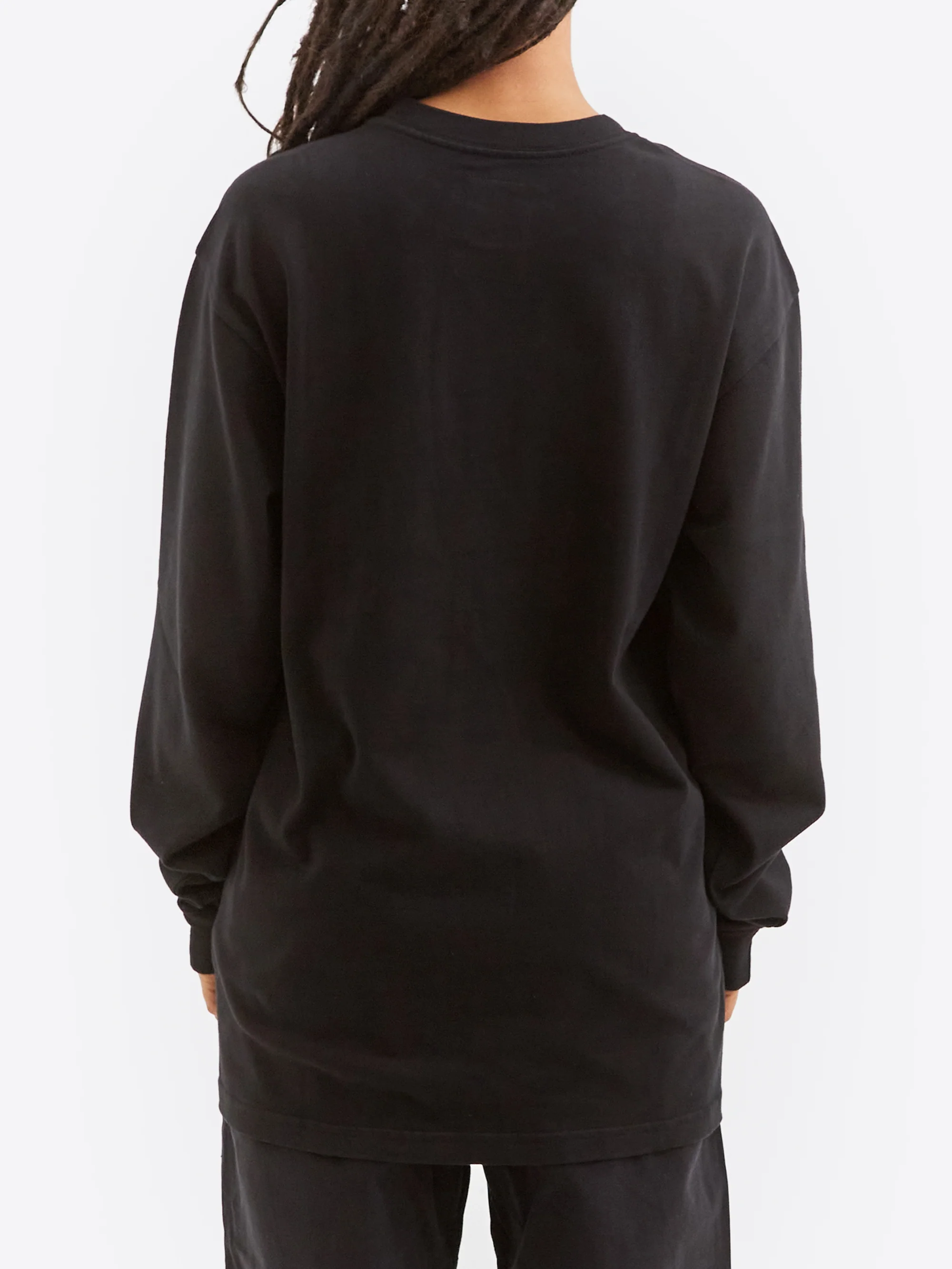 Goodhood Worldwide Basic Long Sleeve Pocket T-Shirt - Washed Black - Image 9
