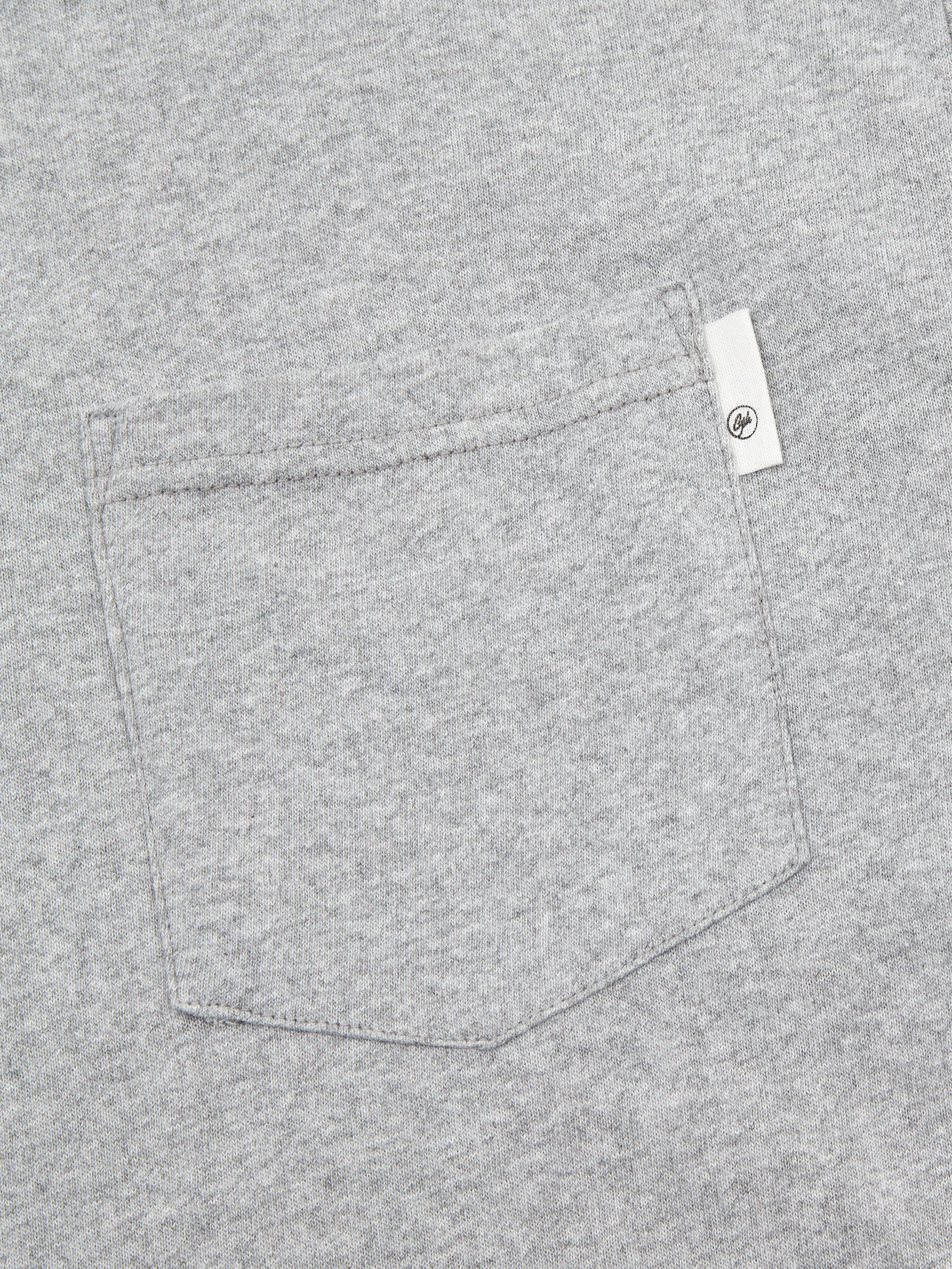 Goodhood Worldwide Basic Longsleeve Pocket T-Shirt - Grey Marl - Image 4