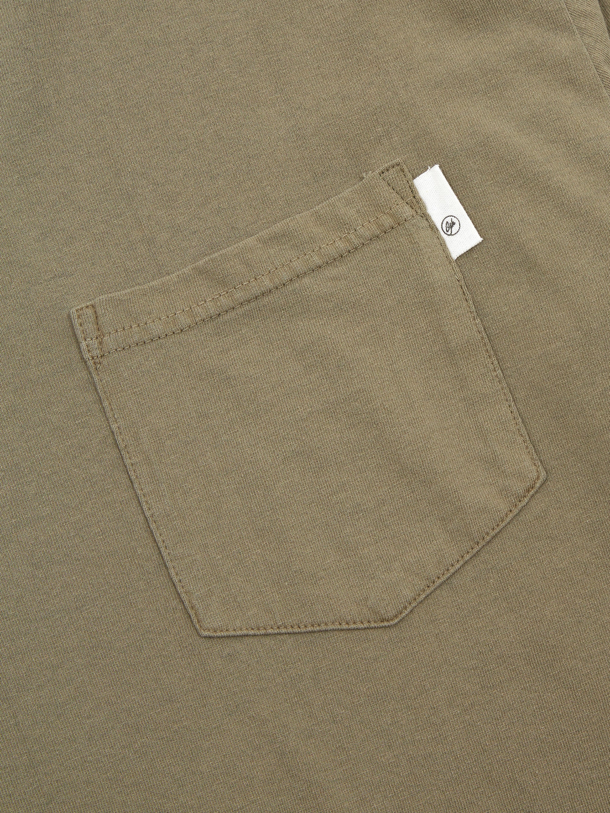 Goodhood Worldwide Basic Longsleeve Pocket T-Shirt - Olive - Image 4
