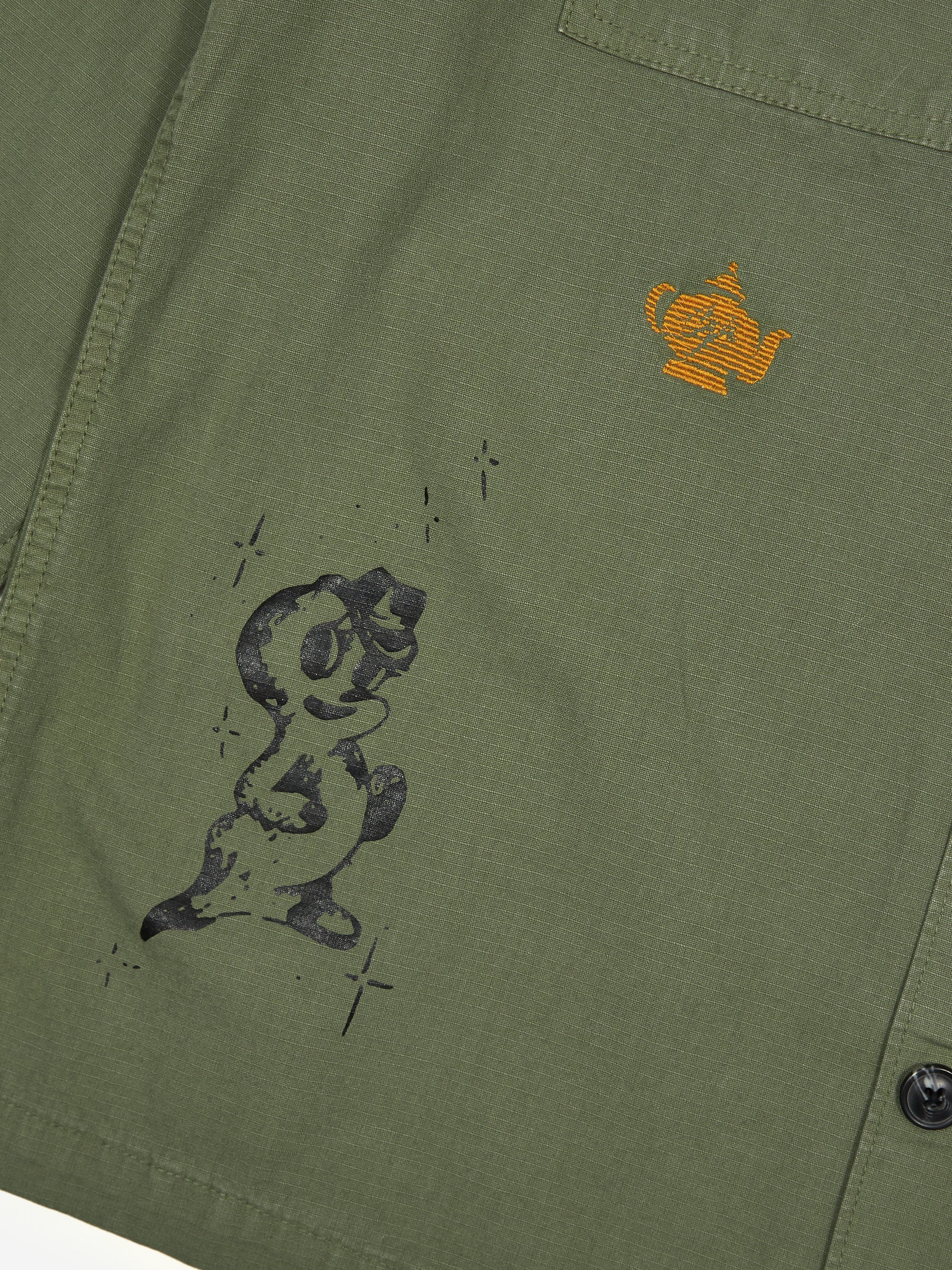 Goodhood Worldwide BDU Double Pocket Shirt - Olive - Image 10
