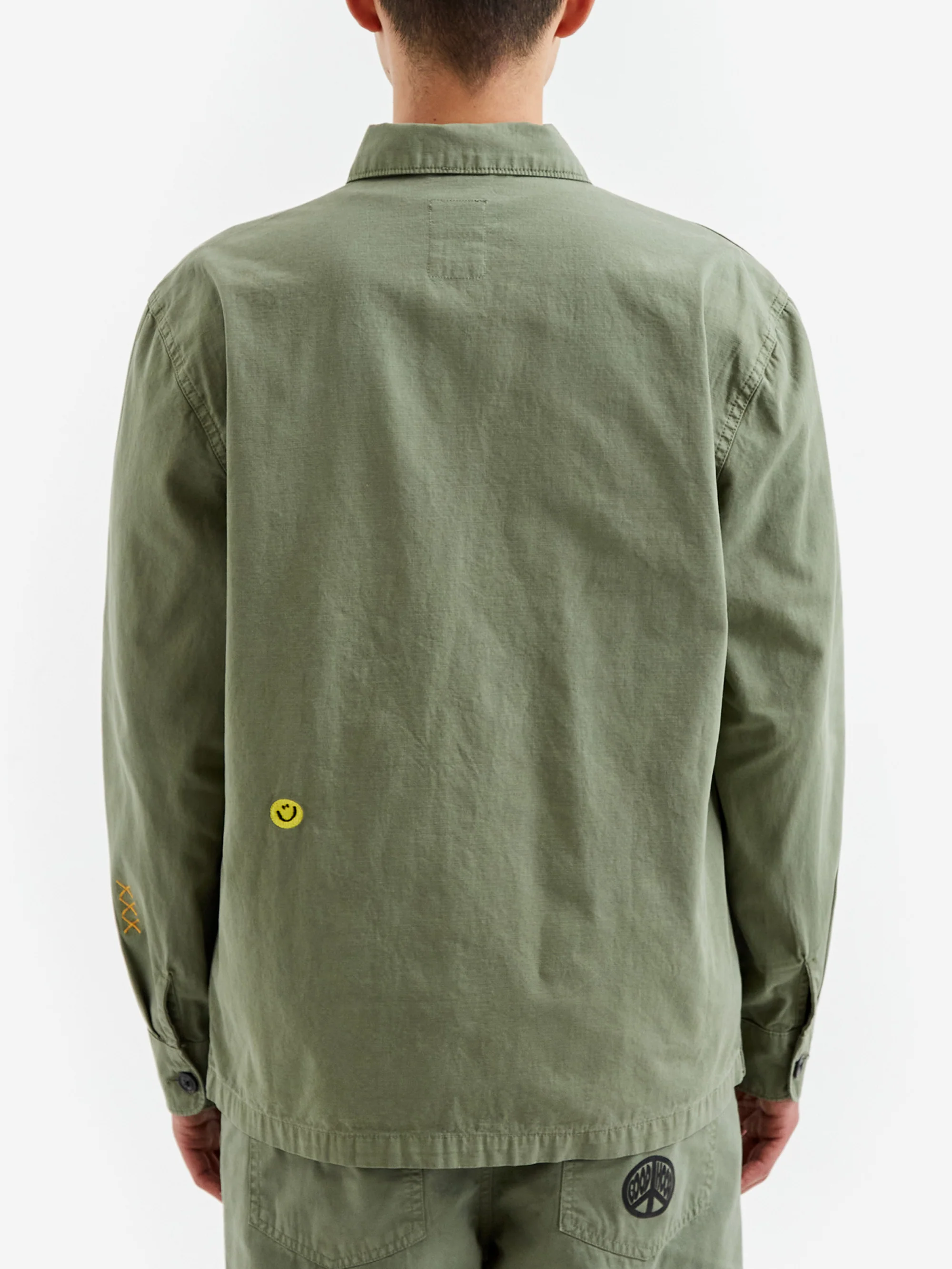 Goodhood Worldwide BDU Double Pocket Shirt - Olive - Image 14