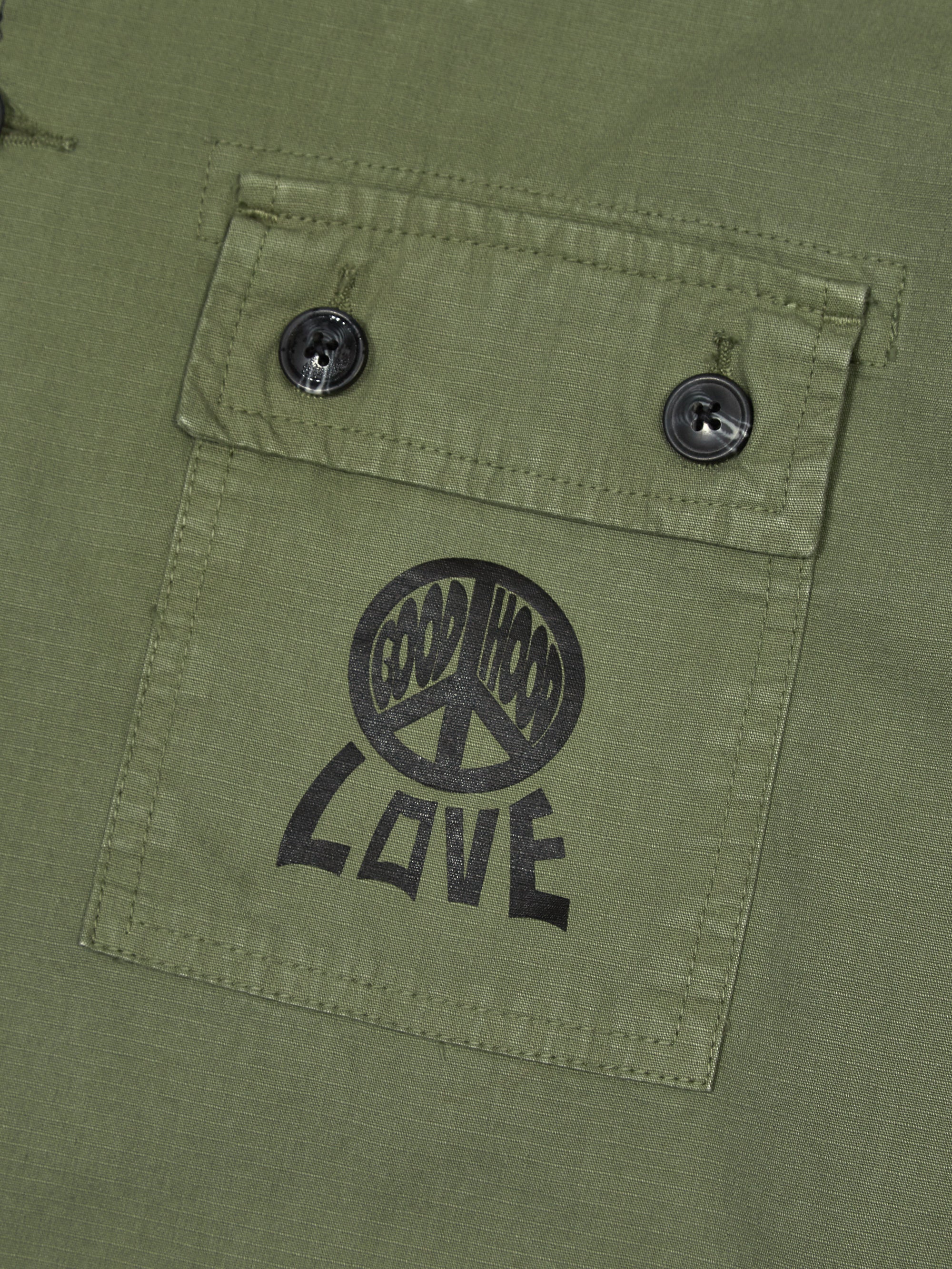 Goodhood Worldwide BDU Double Pocket Shirt - Olive - Image 6