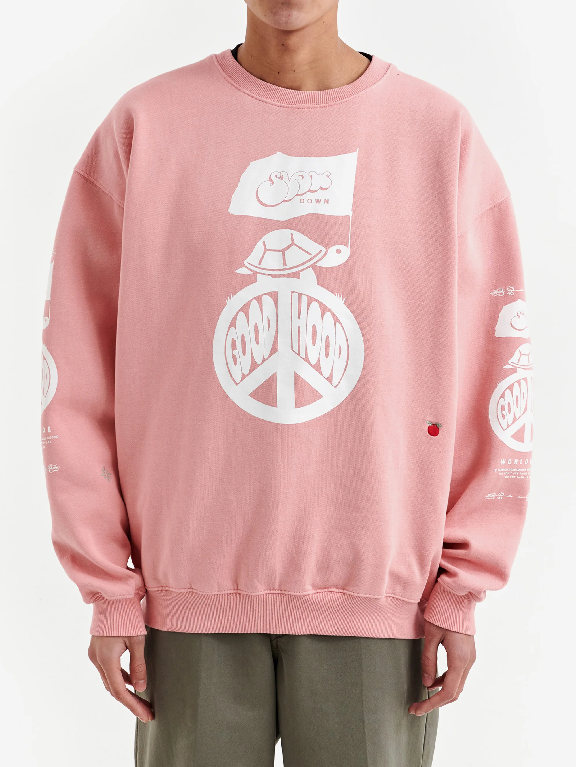 Goodhood Worldwide CND Crew Sweat - Pink - Image 2