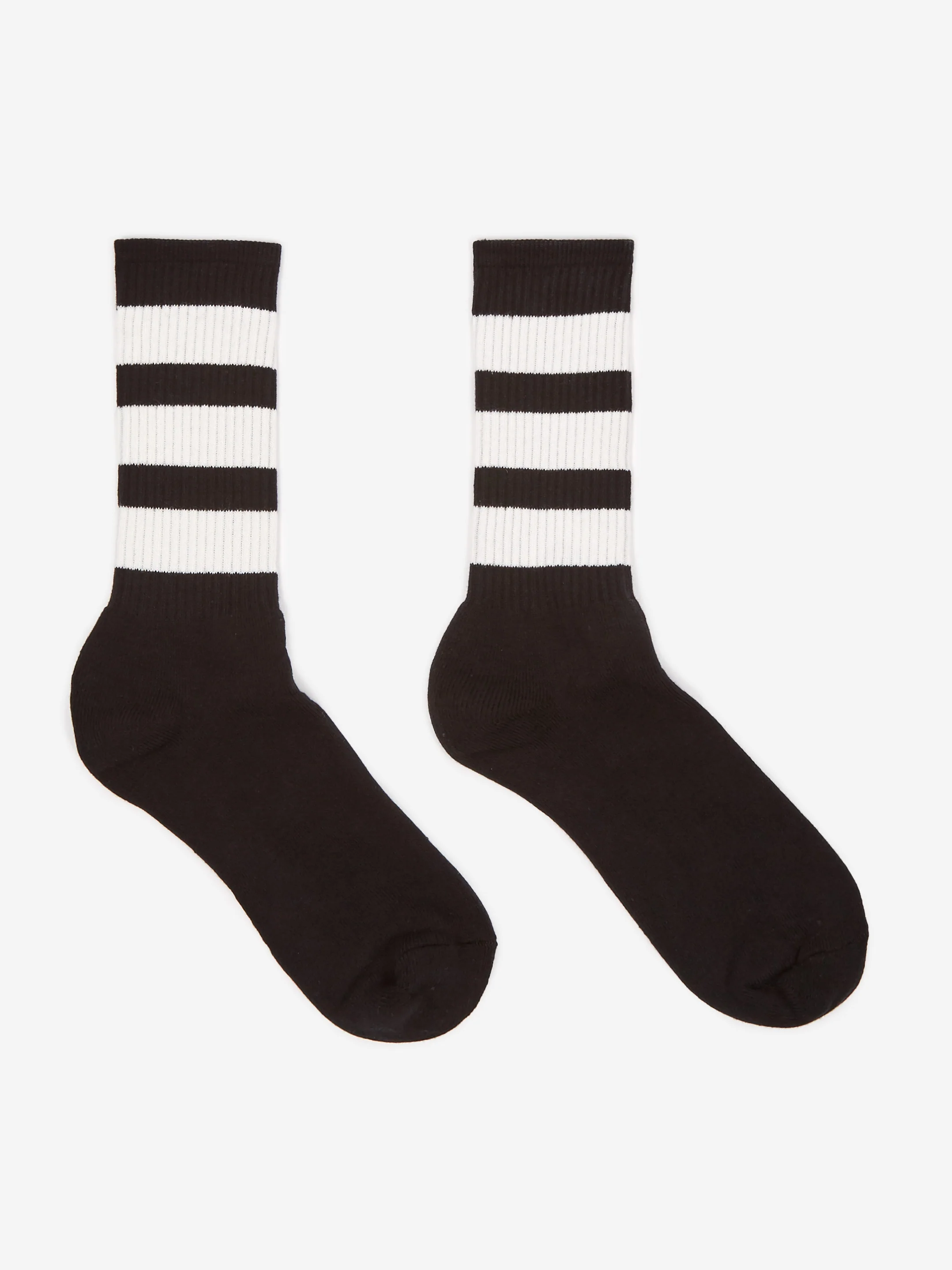Goodhood Worldwide Classic Stripe Sock - Black/White Stripe