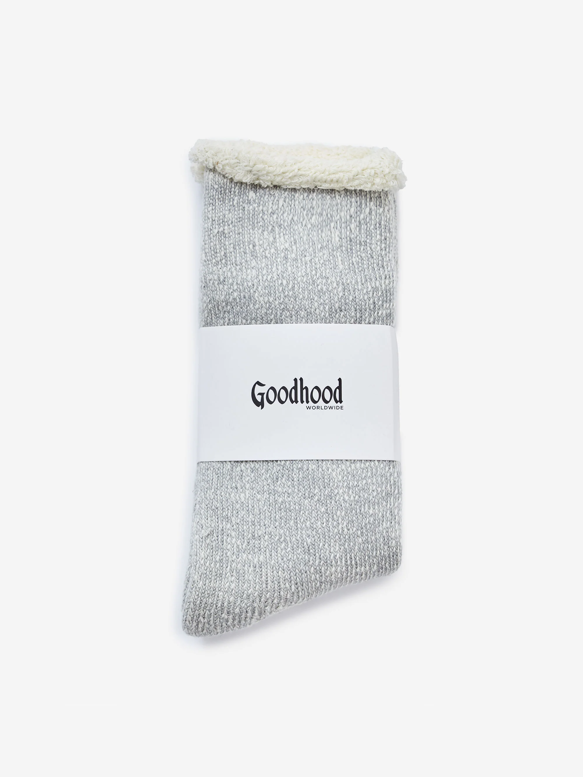Goodhood Worldwide Double Faced Sock - Light Grey - Image 2
