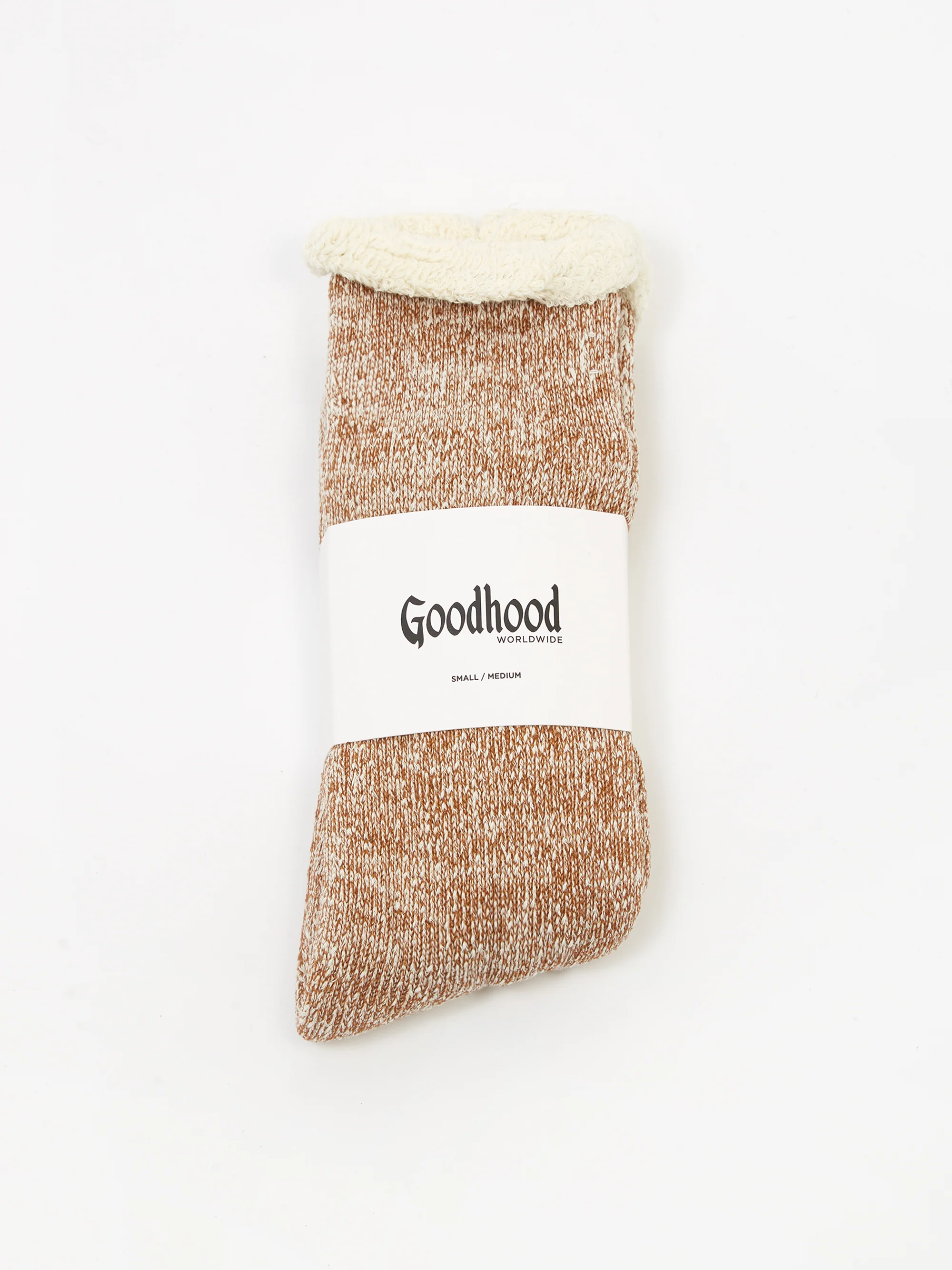Goodhood Worldwide Double Faced Socks - Coffee Brown - Image 2