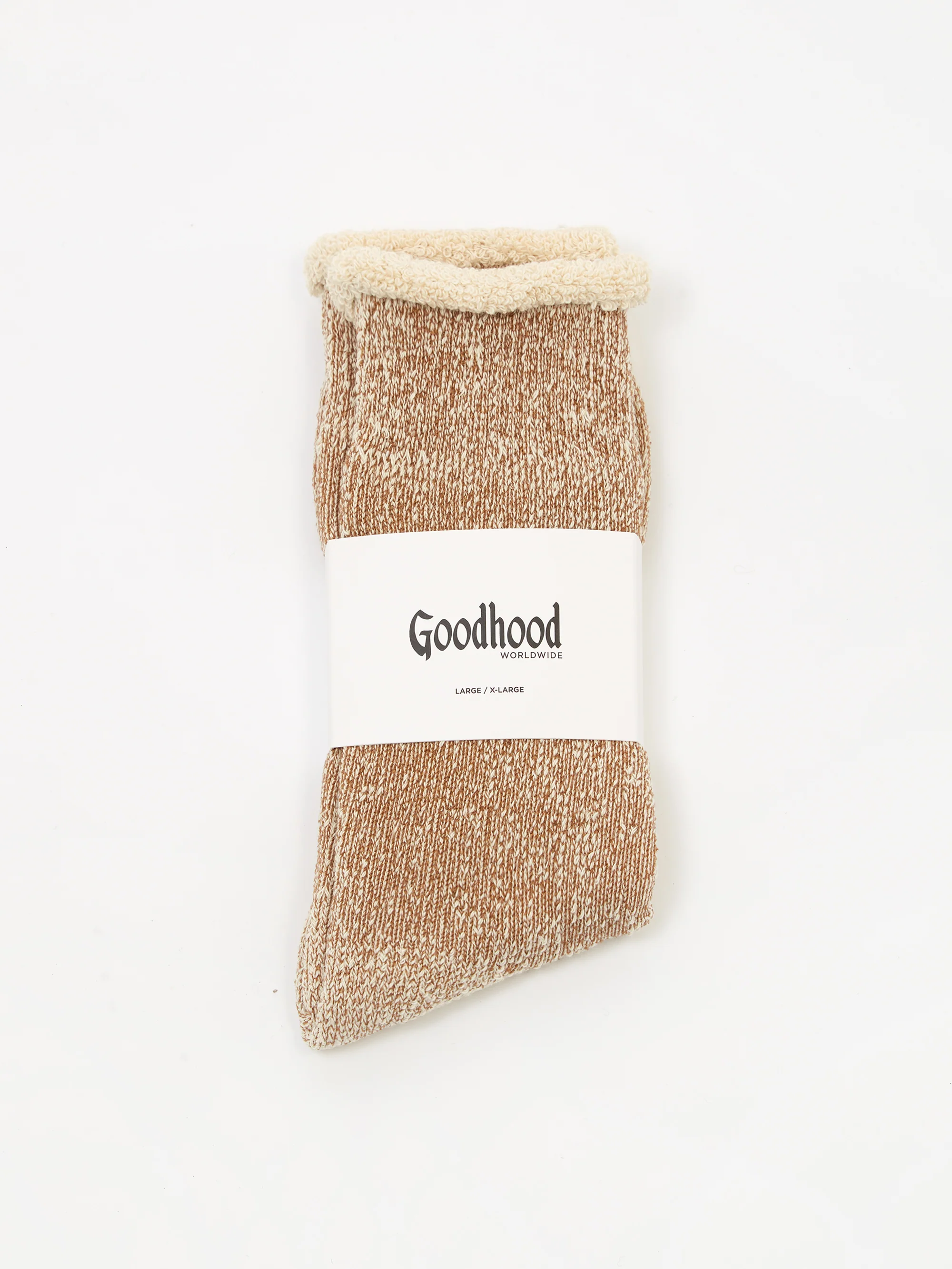 Goodhood Worldwide Double Faced Socks - Coffee Brown - Image 3