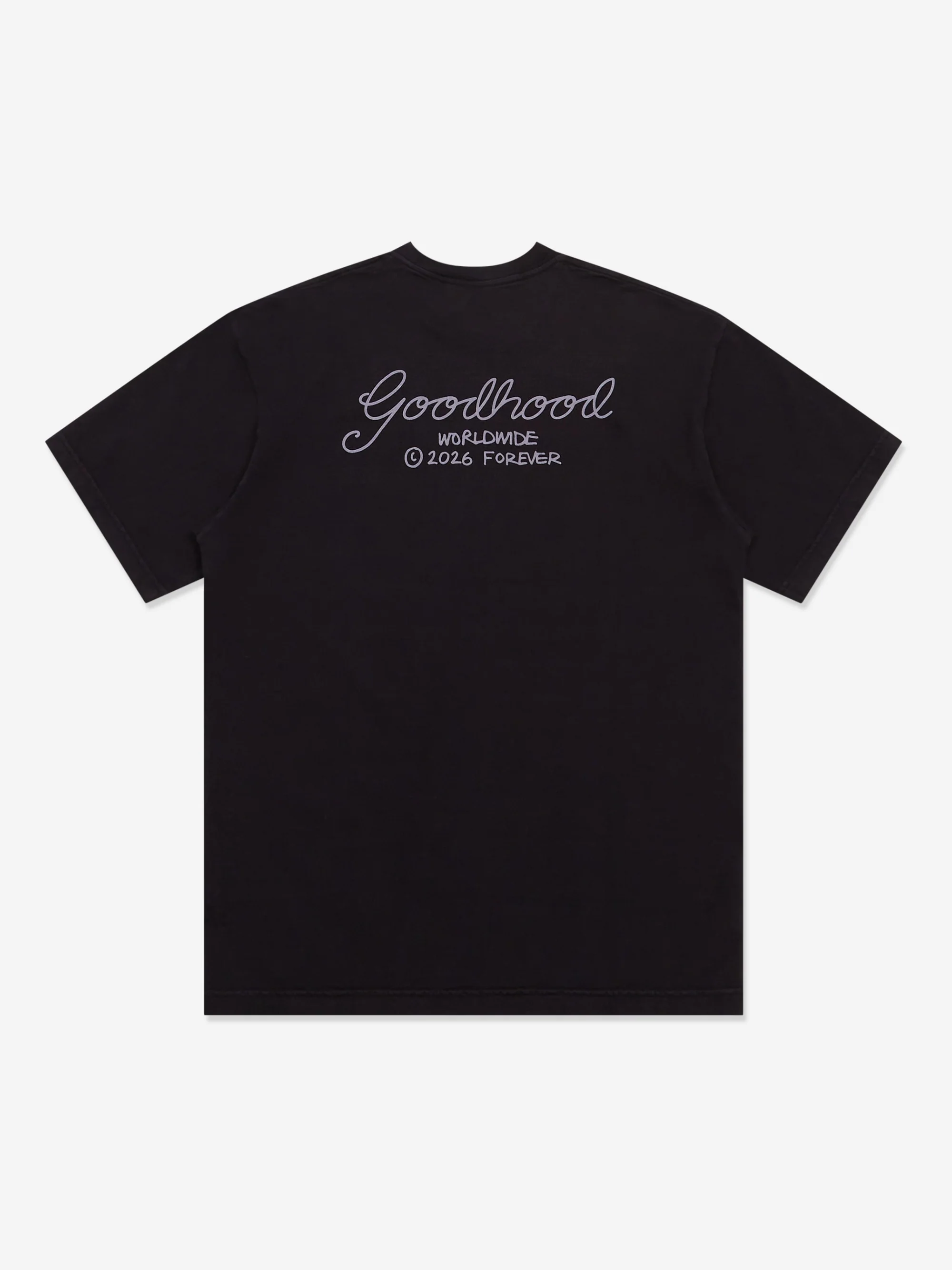 Goodhood Worldwide Follow The Script T-Shirt - Black - Image 4