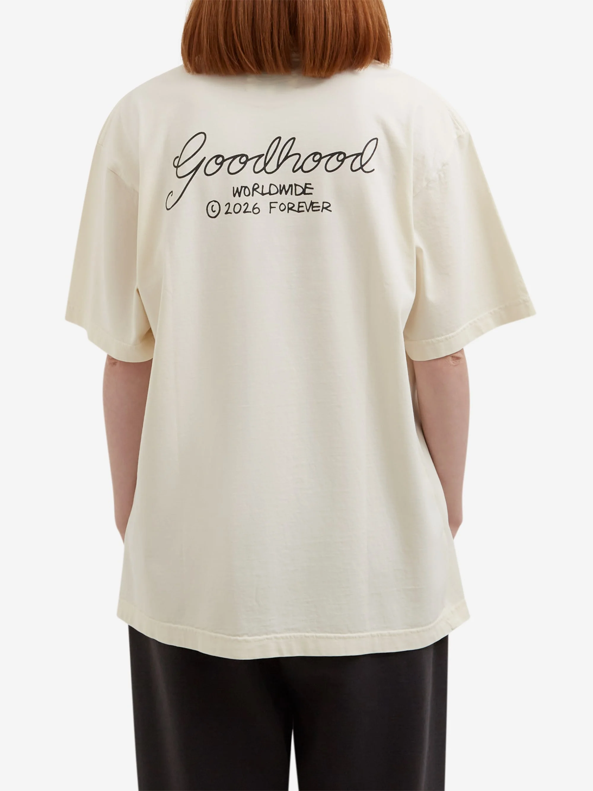 Goodhood Worldwide Follow The Script T-Shirt - Off-White - Image 10