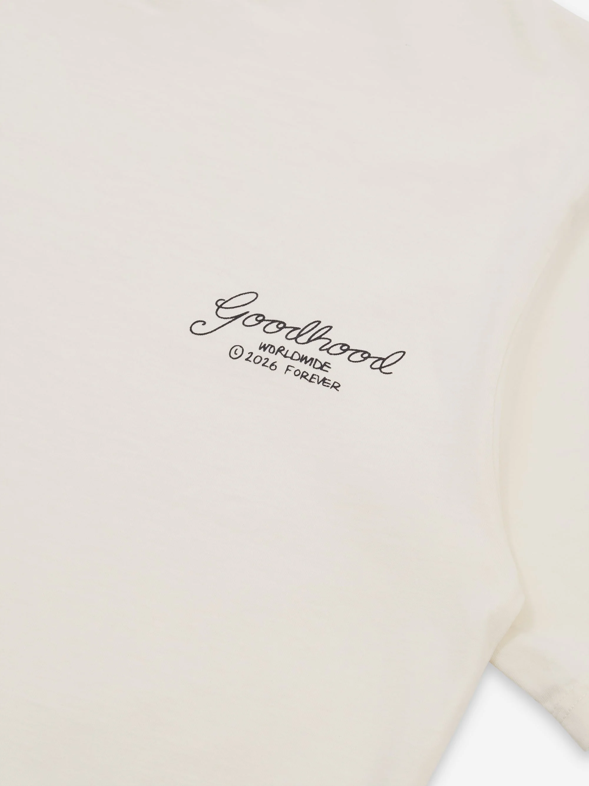 Goodhood Worldwide Follow The Script T-Shirt - Off-White - Image 6