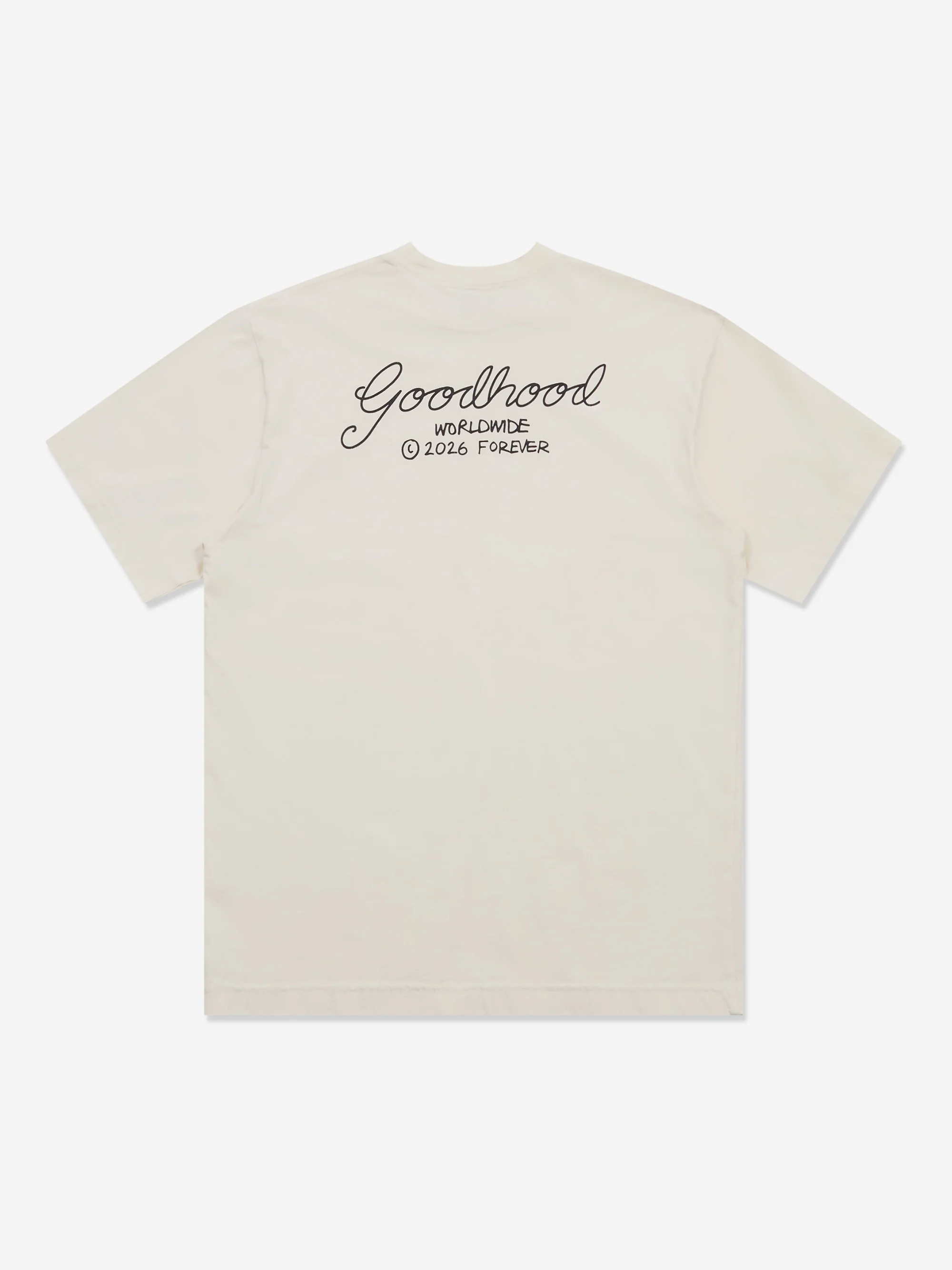 Goodhood Worldwide Follow The Script T-Shirt - Off-White - Image 7