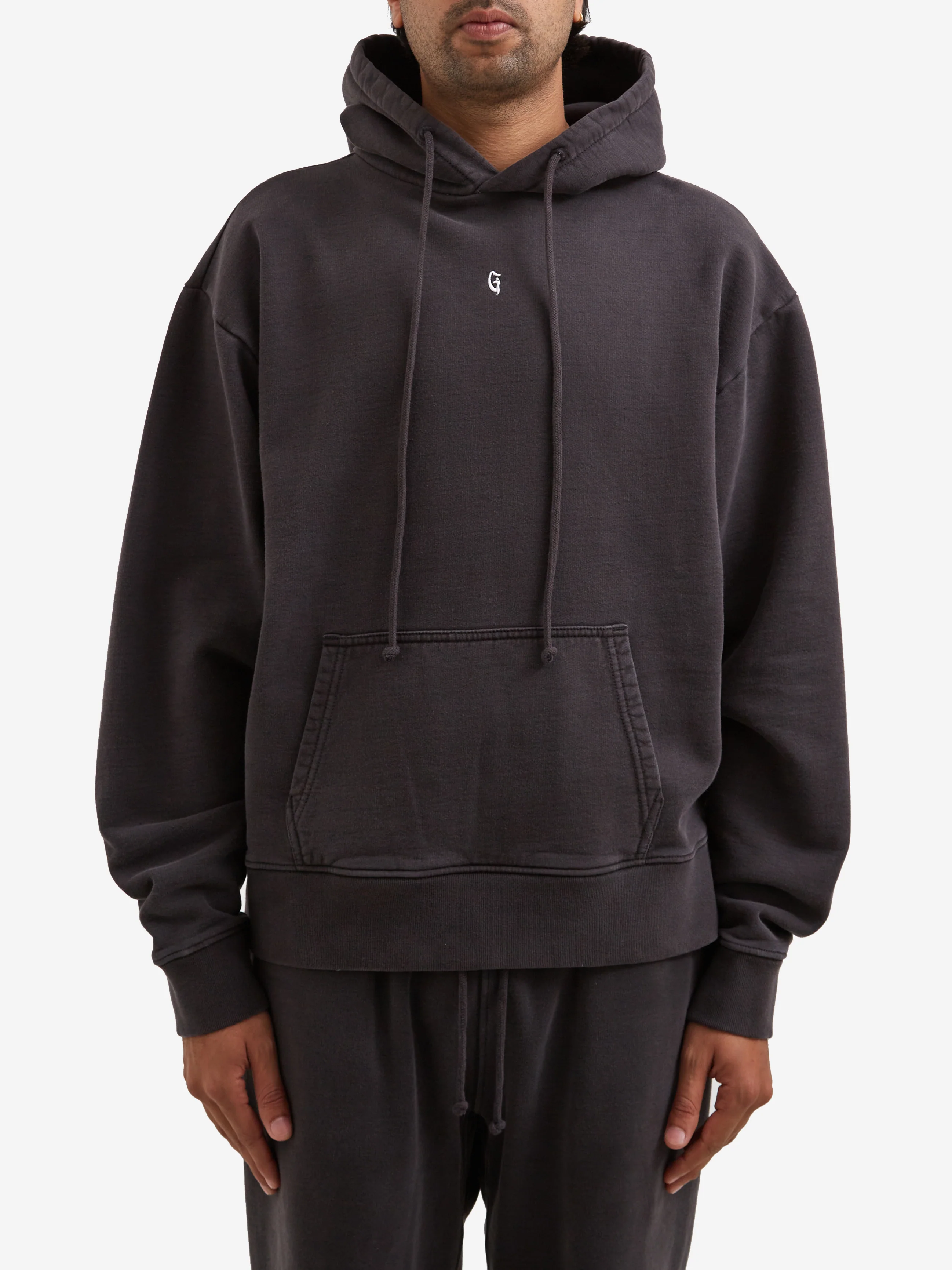 Goodhood Worldwide G Hoodie - Faded Black - Image 2