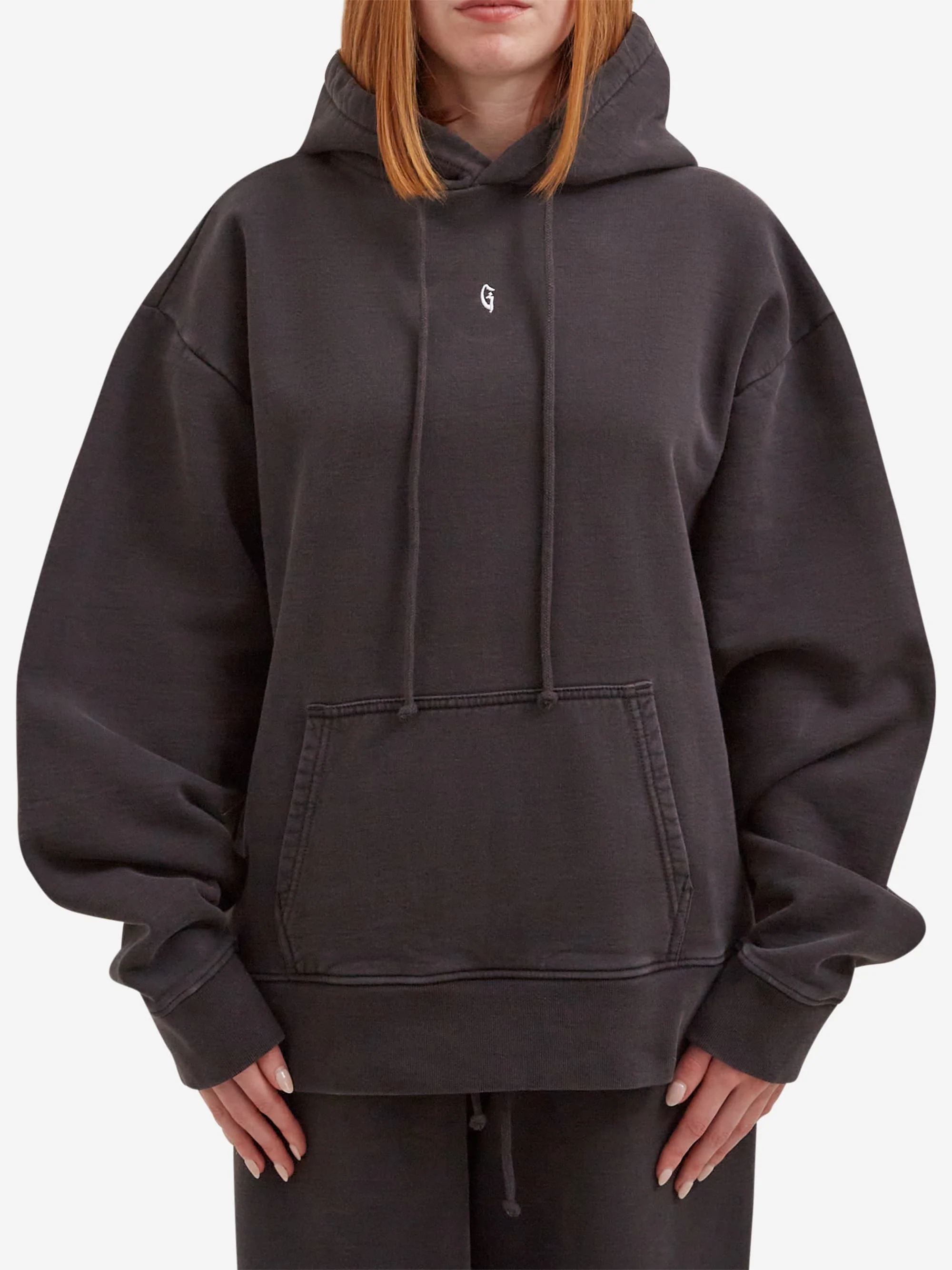 Goodhood Worldwide G Hoodie - Faded Black - Image 3