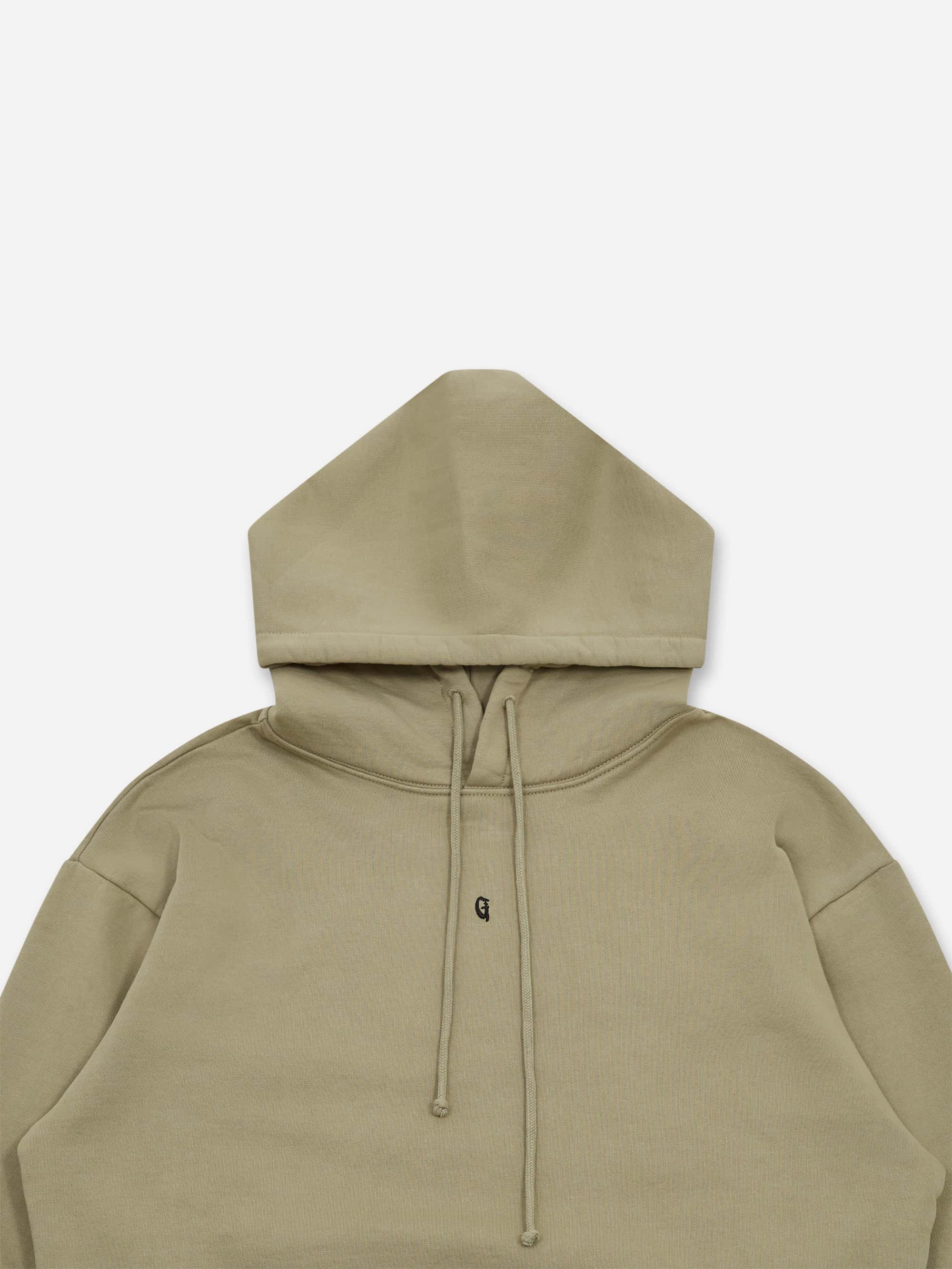 Goodhood Worldwide G Hoodie - Faded Olive - Image 3