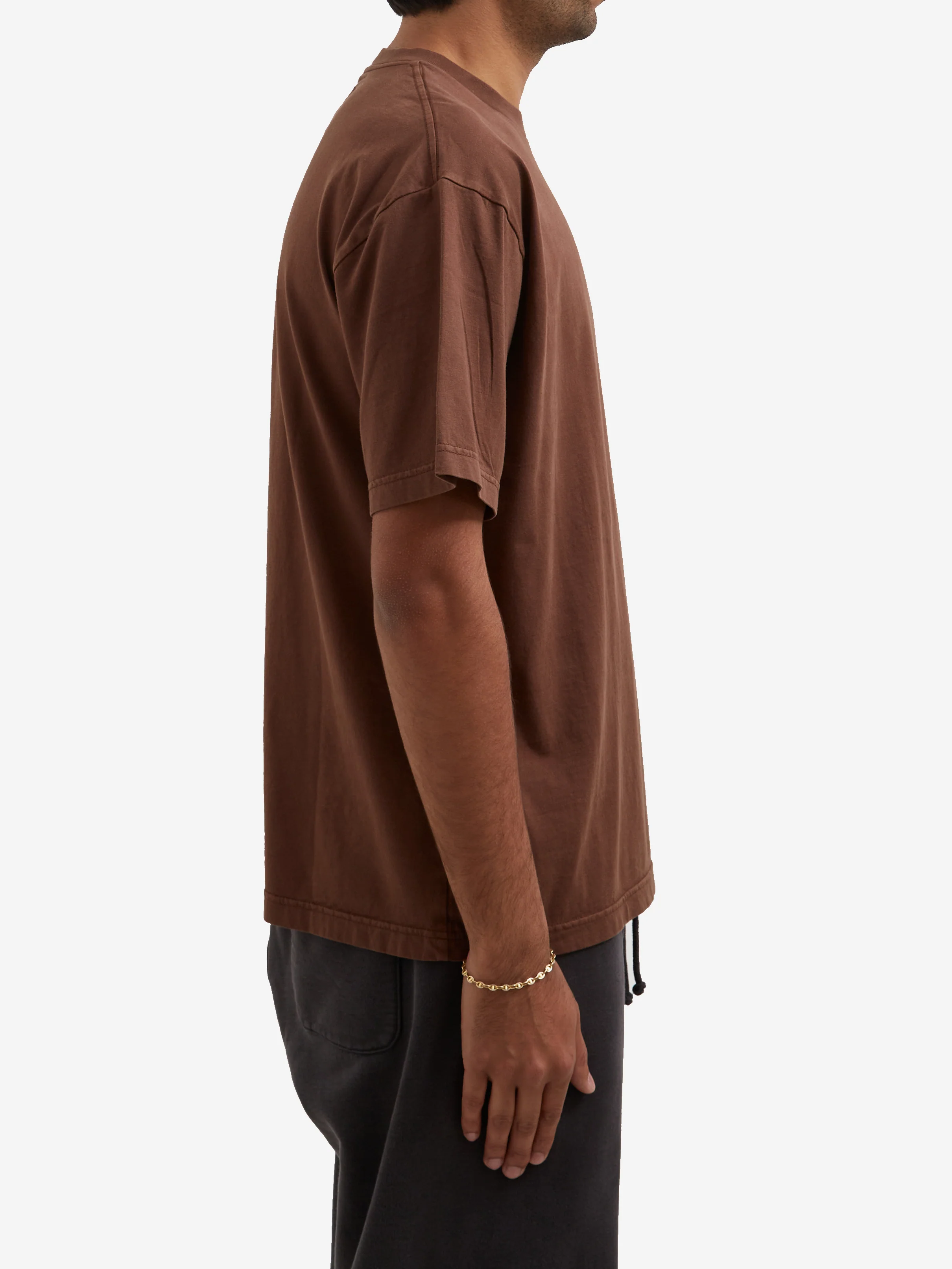 Goodhood Worldwide G T-Shirt - Faded Brown - Image 6