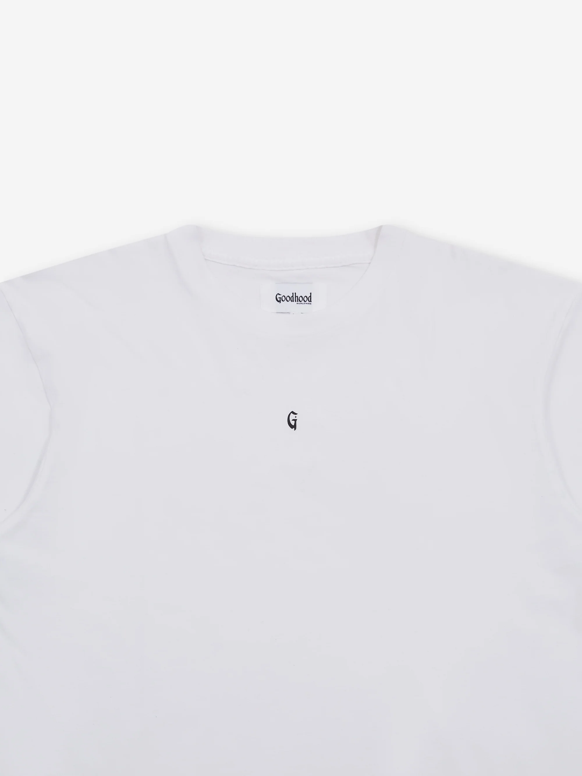 Goodhood Worldwide G T-Shirt - White - Image 4