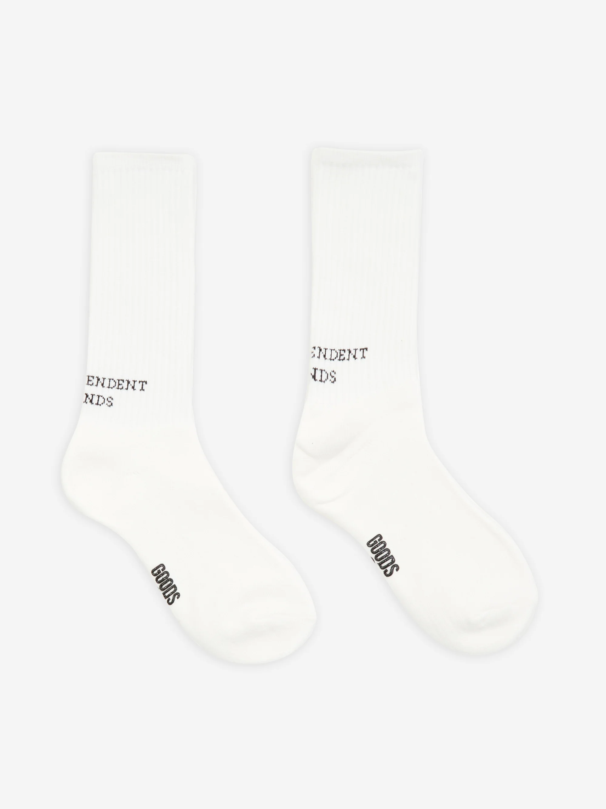 Goodhood Worldwide Independent Minds Sock - White/Black