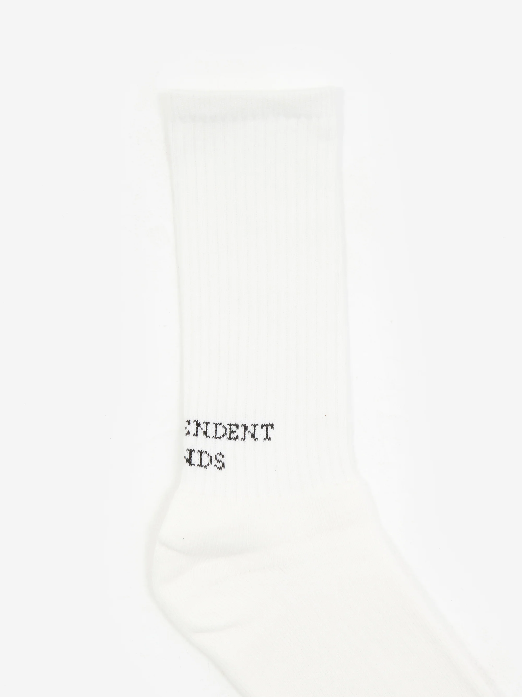 Goodhood Worldwide Independent Minds Sock - White/Black - Image 2
