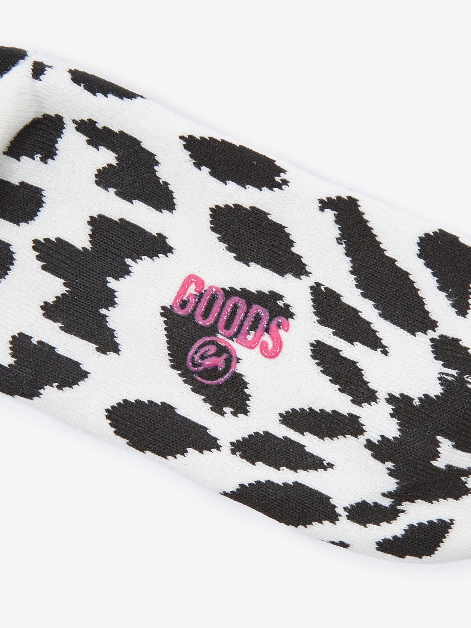 Goodhood Worldwide Leopard Sock - White/Black/Pink - Image 3