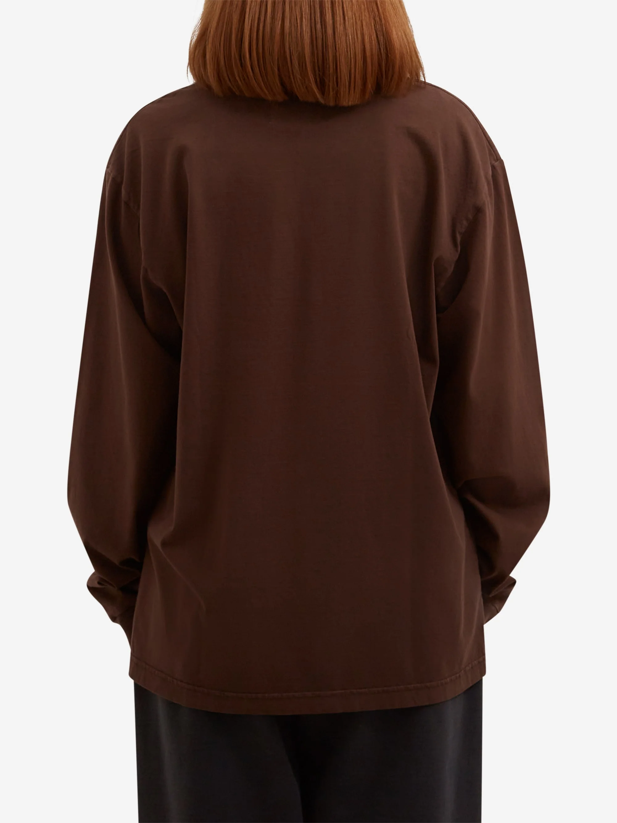 Goodhood Worldwide Long Sleeve G Pocket T-Shirt - Faded Brown - Image 10