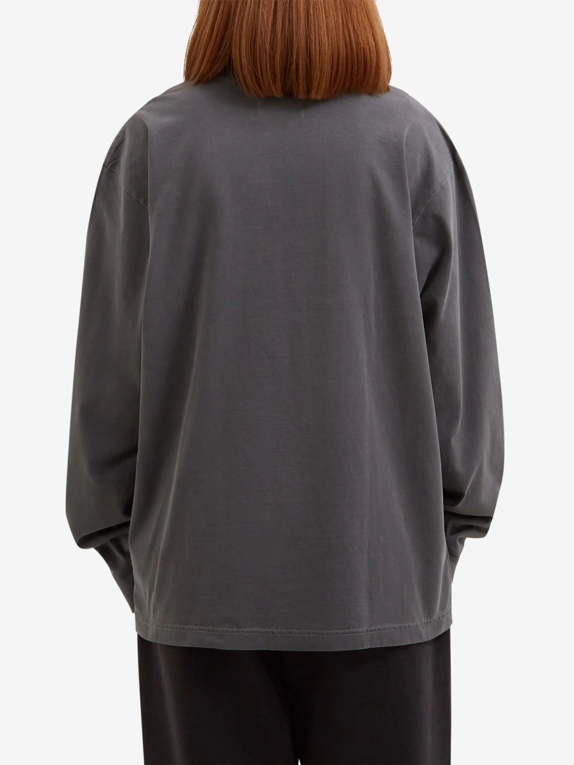Goodhood Worldwide Long Sleeve G Pocket T-Shirt - Faded Charcoal - Image 10