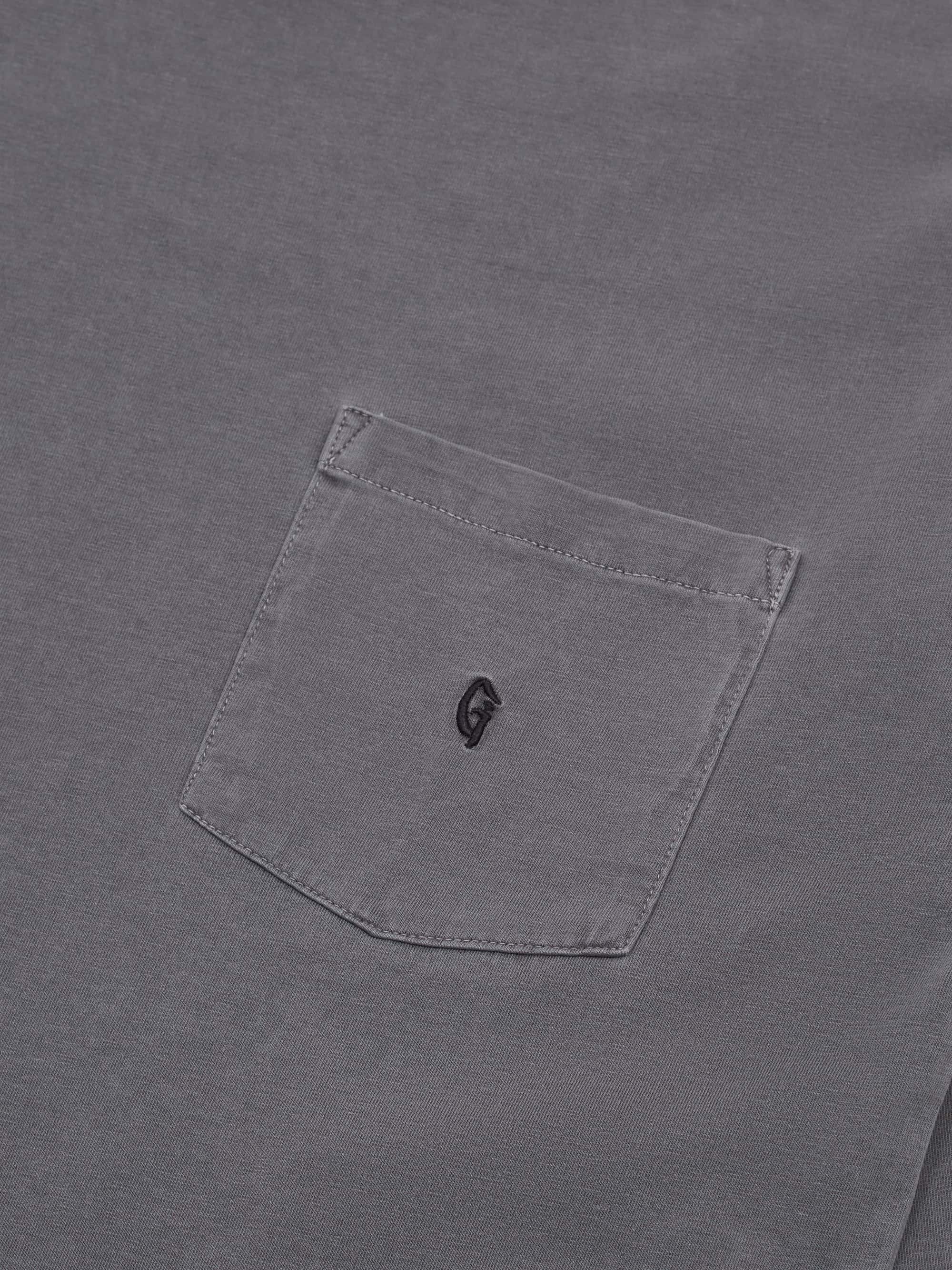 Goodhood Worldwide Long Sleeve G Pocket T-Shirt - Faded Charcoal - Image 5