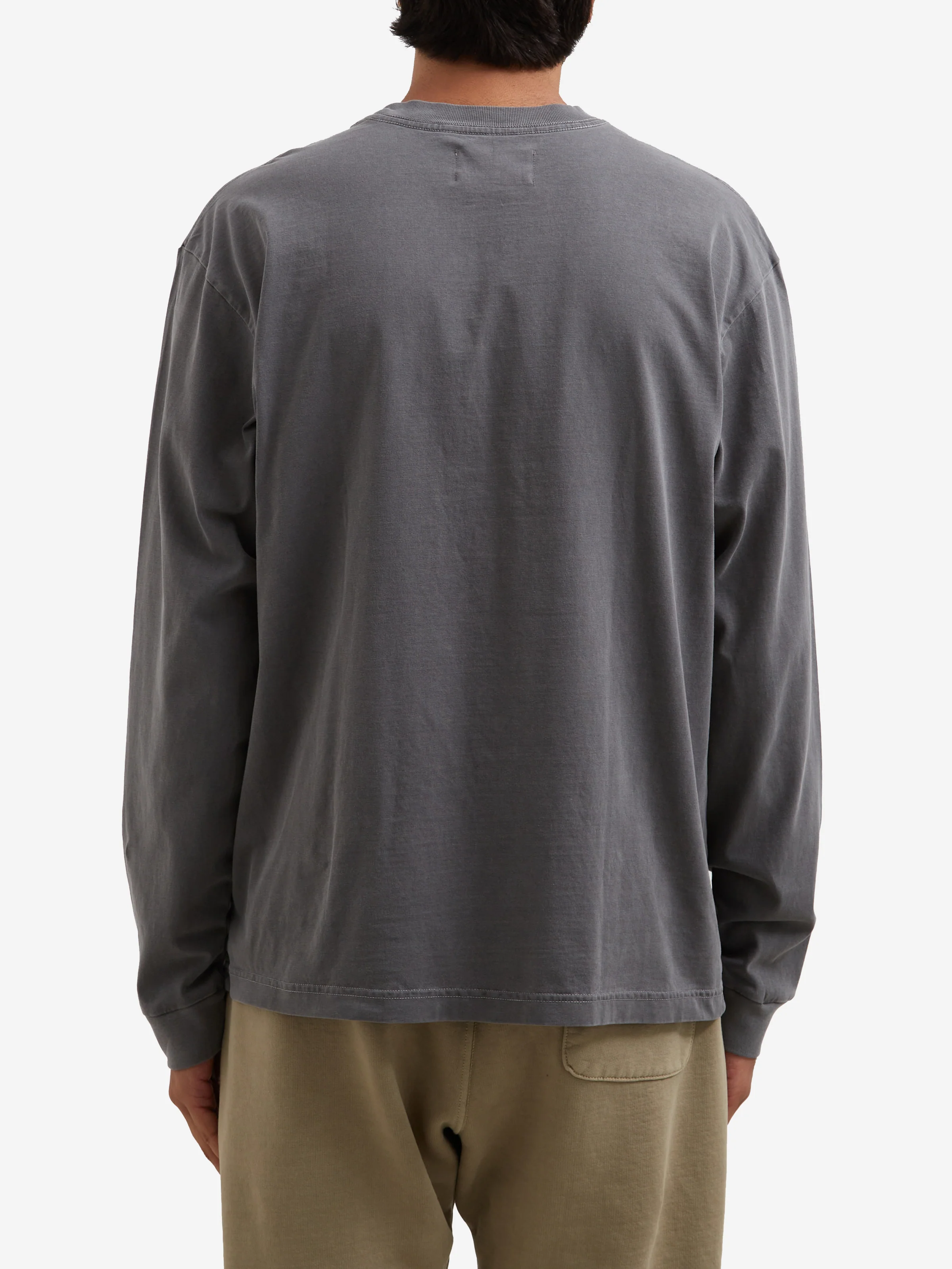 Goodhood Worldwide Long Sleeve G Pocket T-Shirt - Faded Charcoal - Image 9