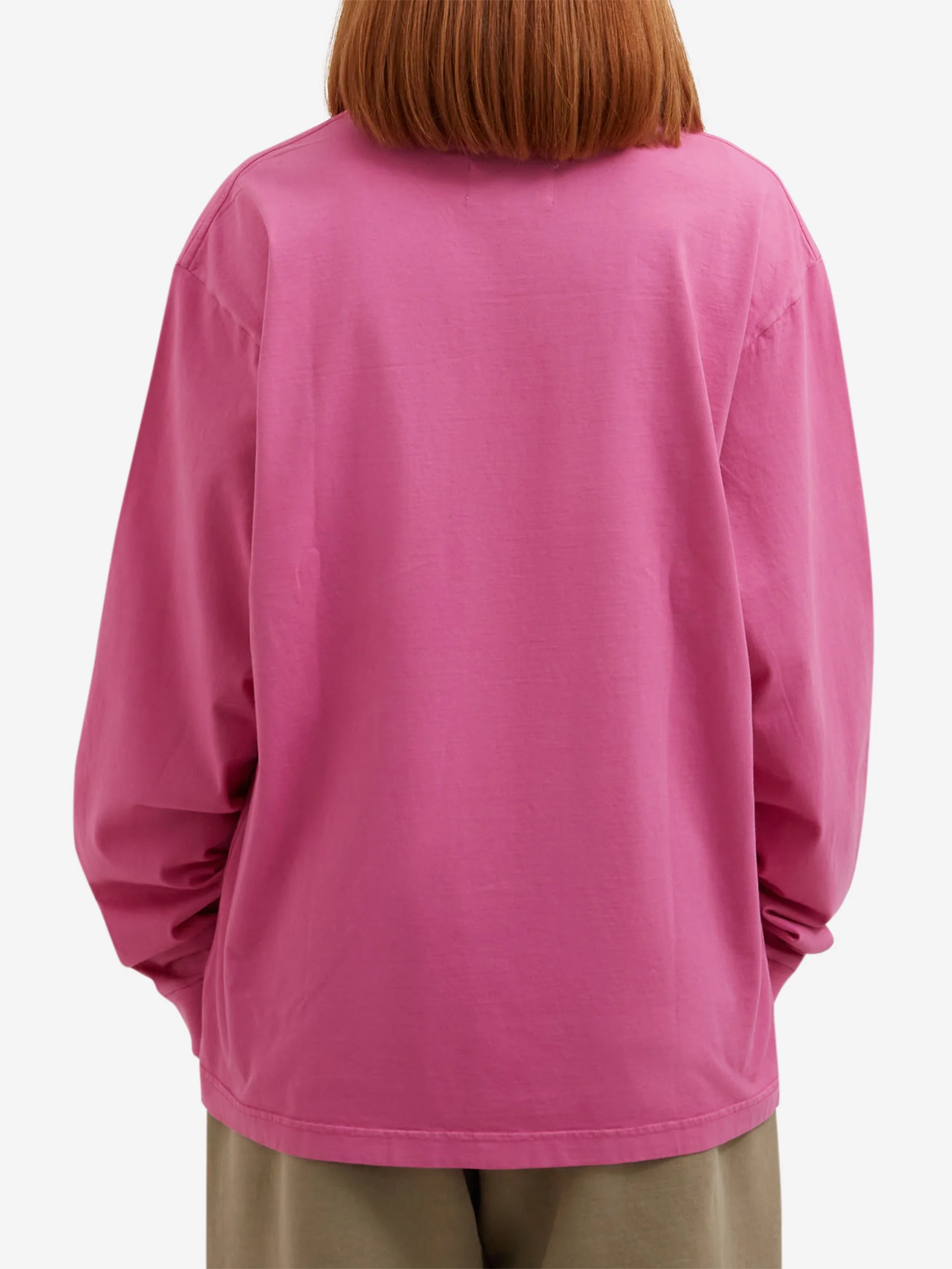 Goodhood Worldwide Long Sleeve G Pocket T-Shirt - Fuschia - Image 10