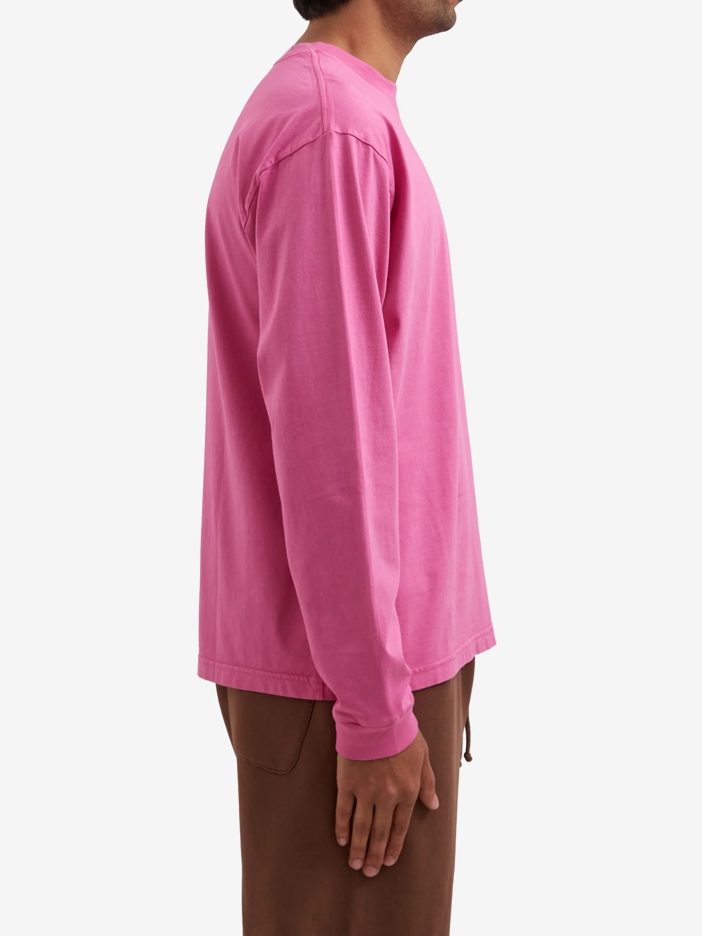Goodhood Worldwide Long Sleeve G Pocket T-Shirt - Fuschia - Image 7