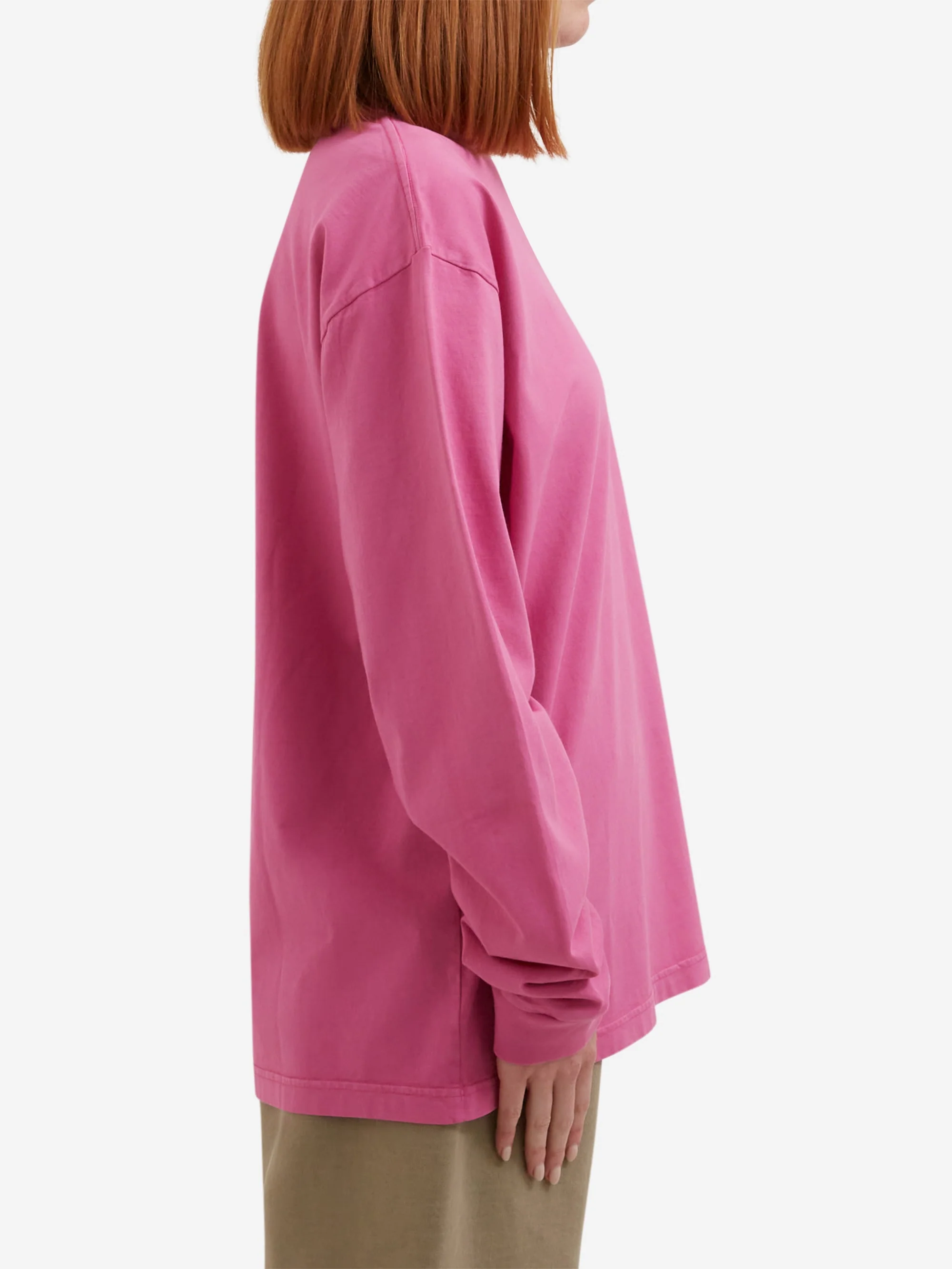Goodhood Worldwide Long Sleeve G Pocket T-Shirt - Fuschia - Image 8
