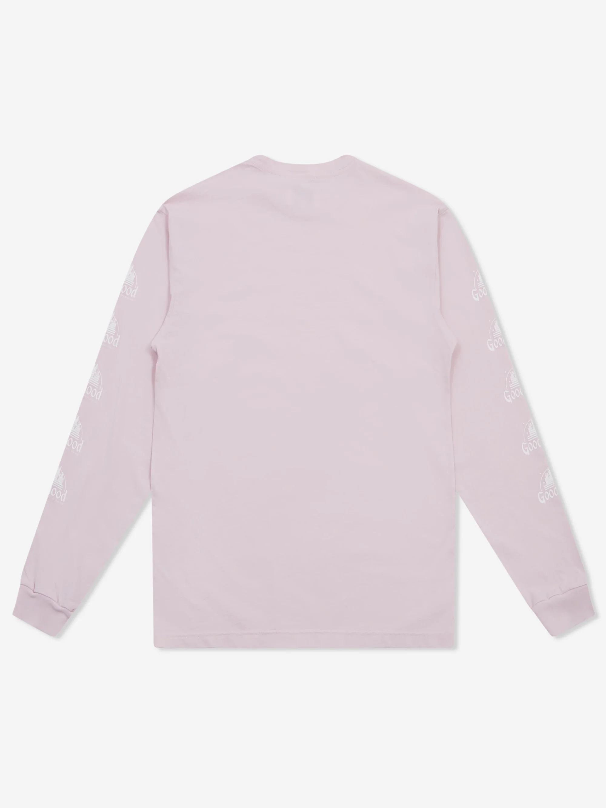 Goodhood Worldwide Long Sleeve Utopia T-Shirt - Faded Pink - Image 5