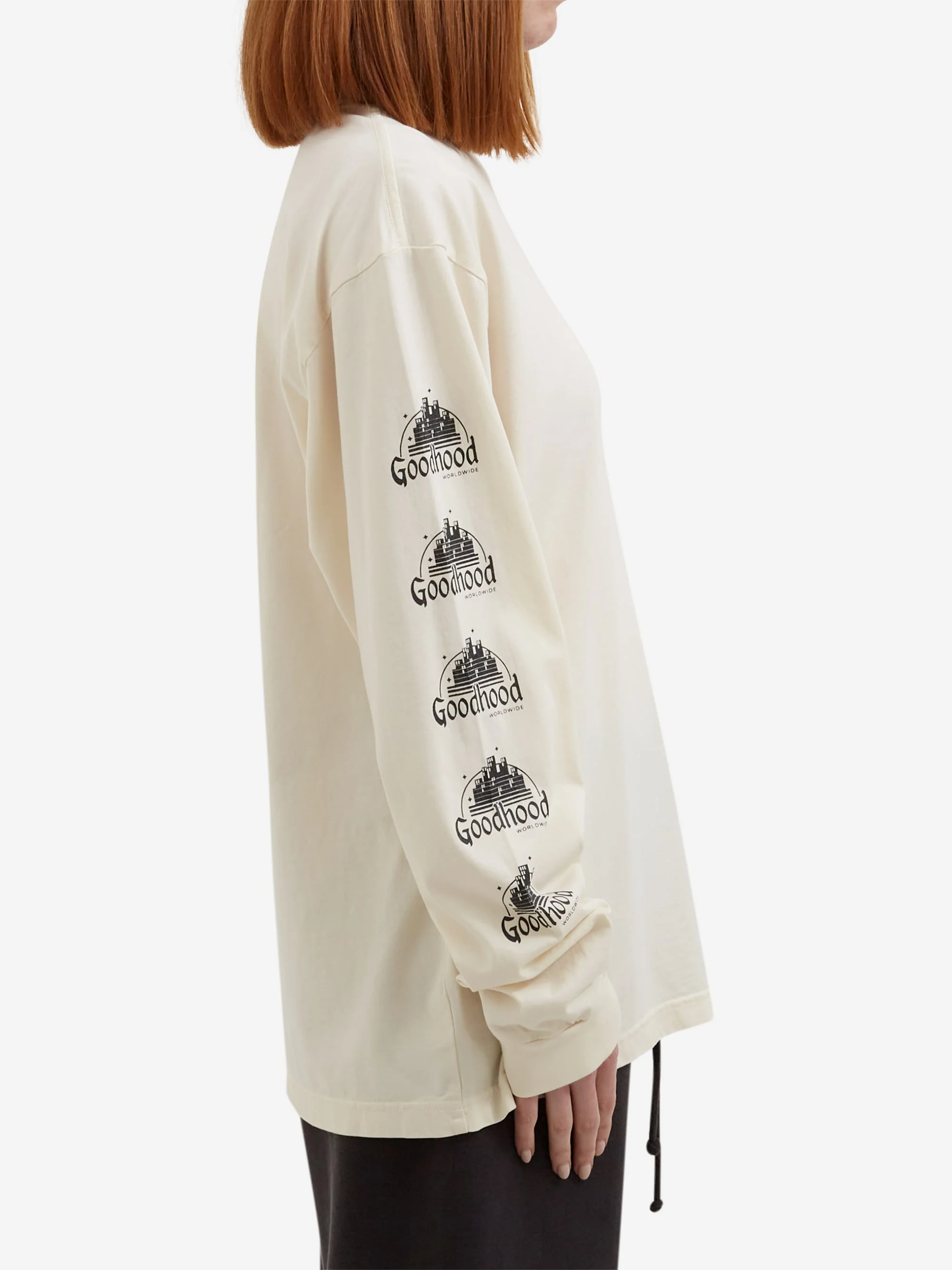 Goodhood Worldwide Long Sleeve Utopia T-Shirt - White - Image 7