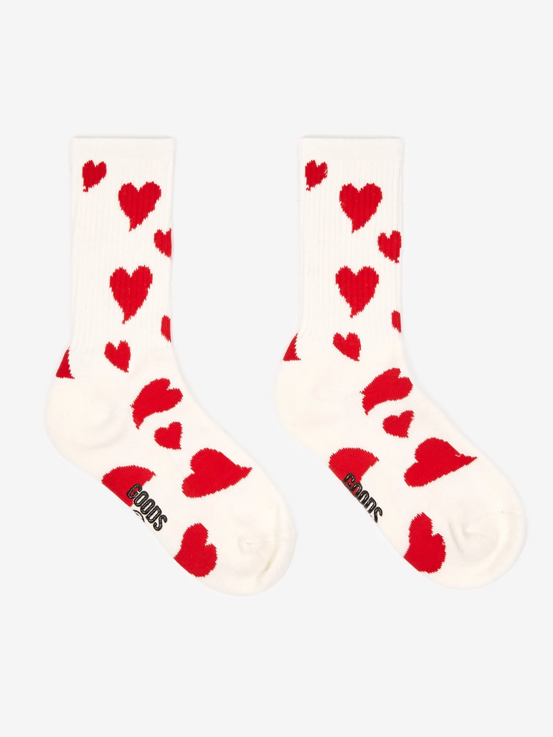 Goodhood Worldwide Lovers Sock - White/Red