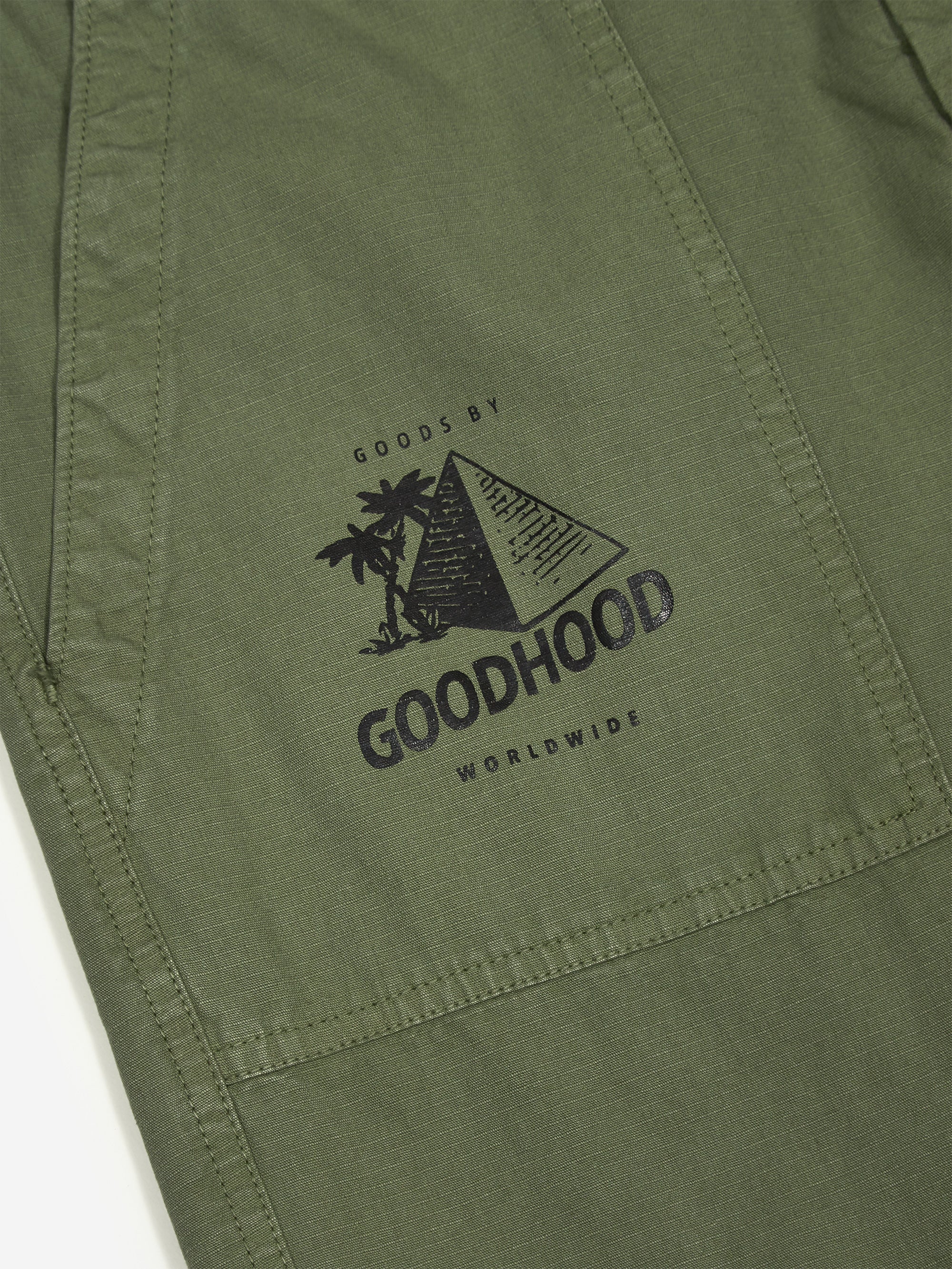 Goodhood Worldwide Military Fatigue Pant - Olive - Image 3