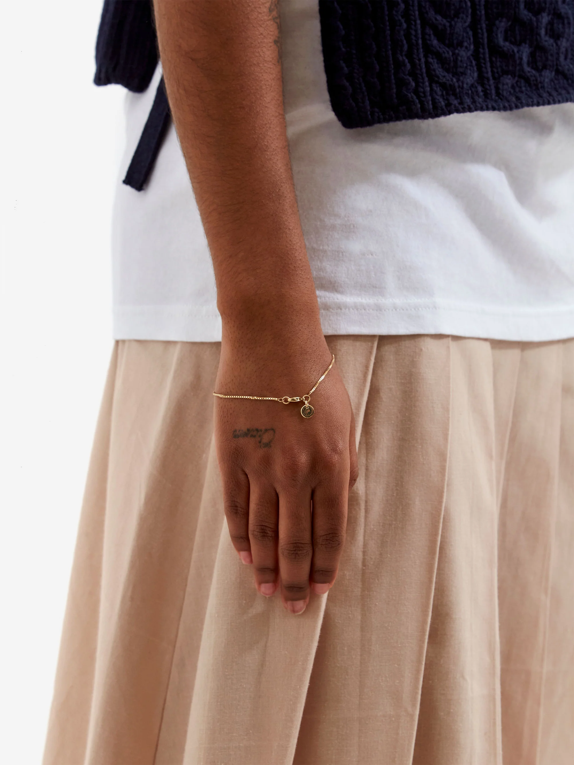 Goodhood Worldwide Minibel Curb Bracelet / 9ct Gold  / 19cm - Image 6