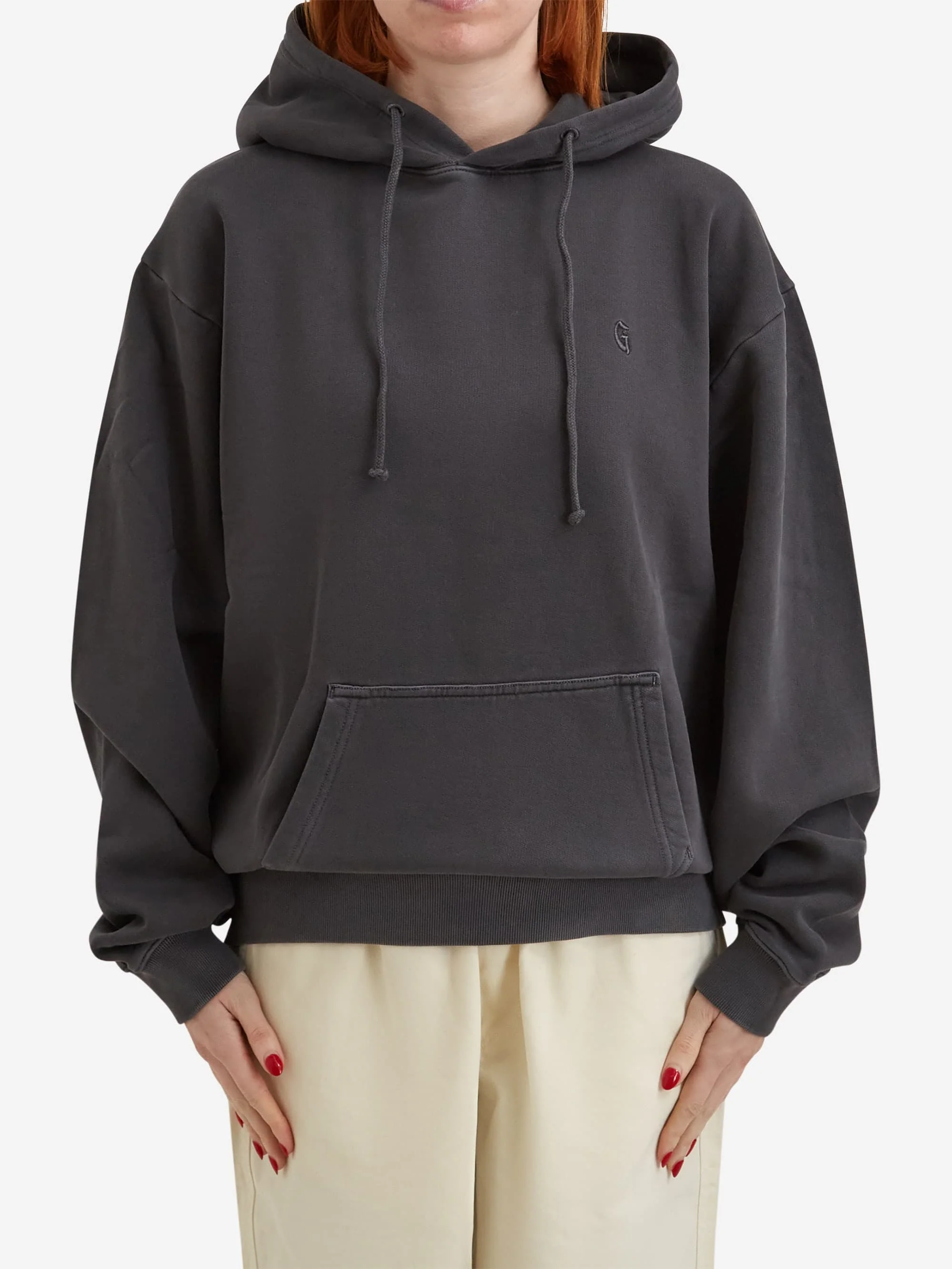 Goodhood Worldwide Overdyed G Hoodie - Washed Black - Image 3
