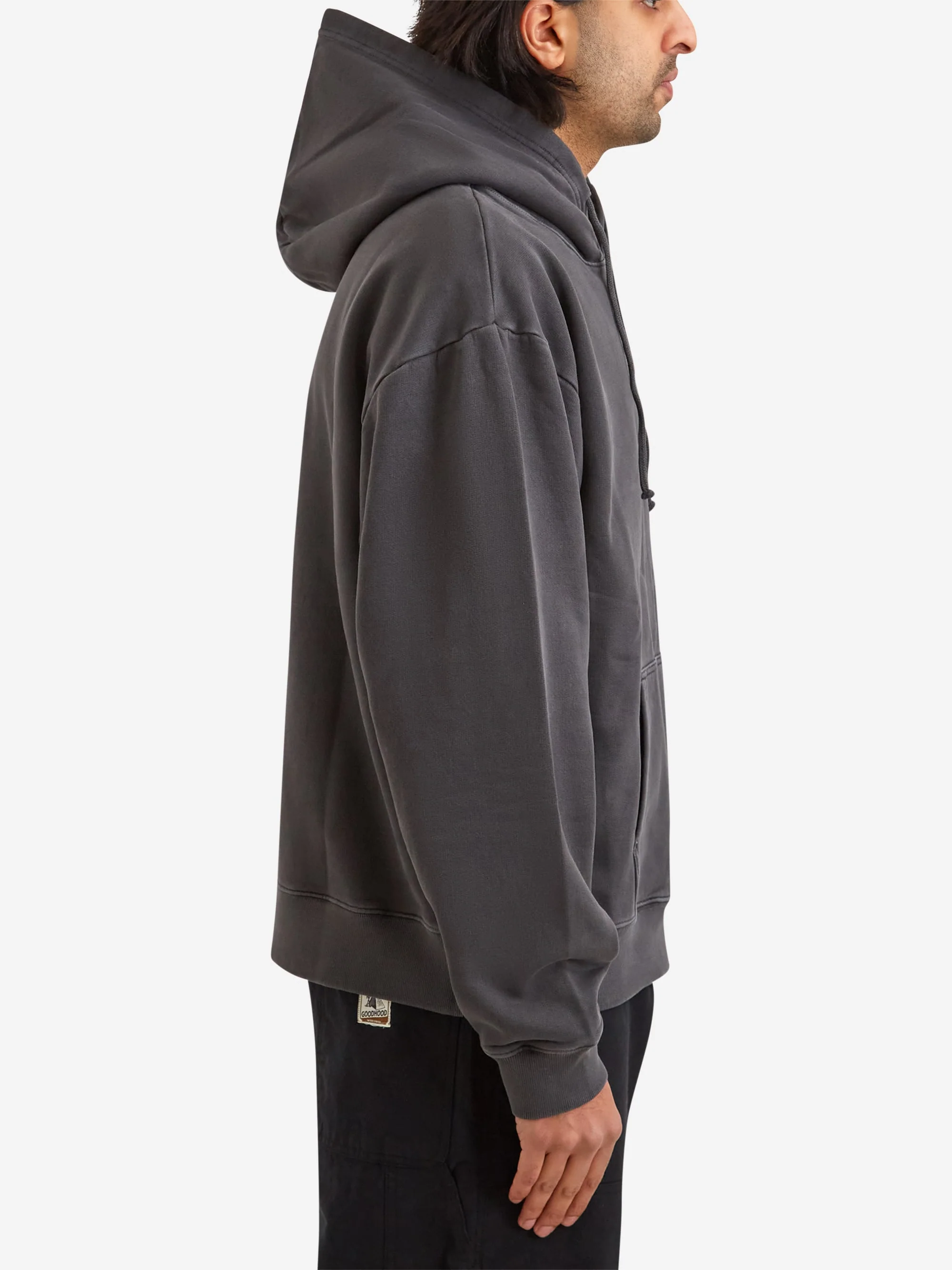 Goodhood Worldwide Overdyed G Hoodie - Washed Black - Image 6