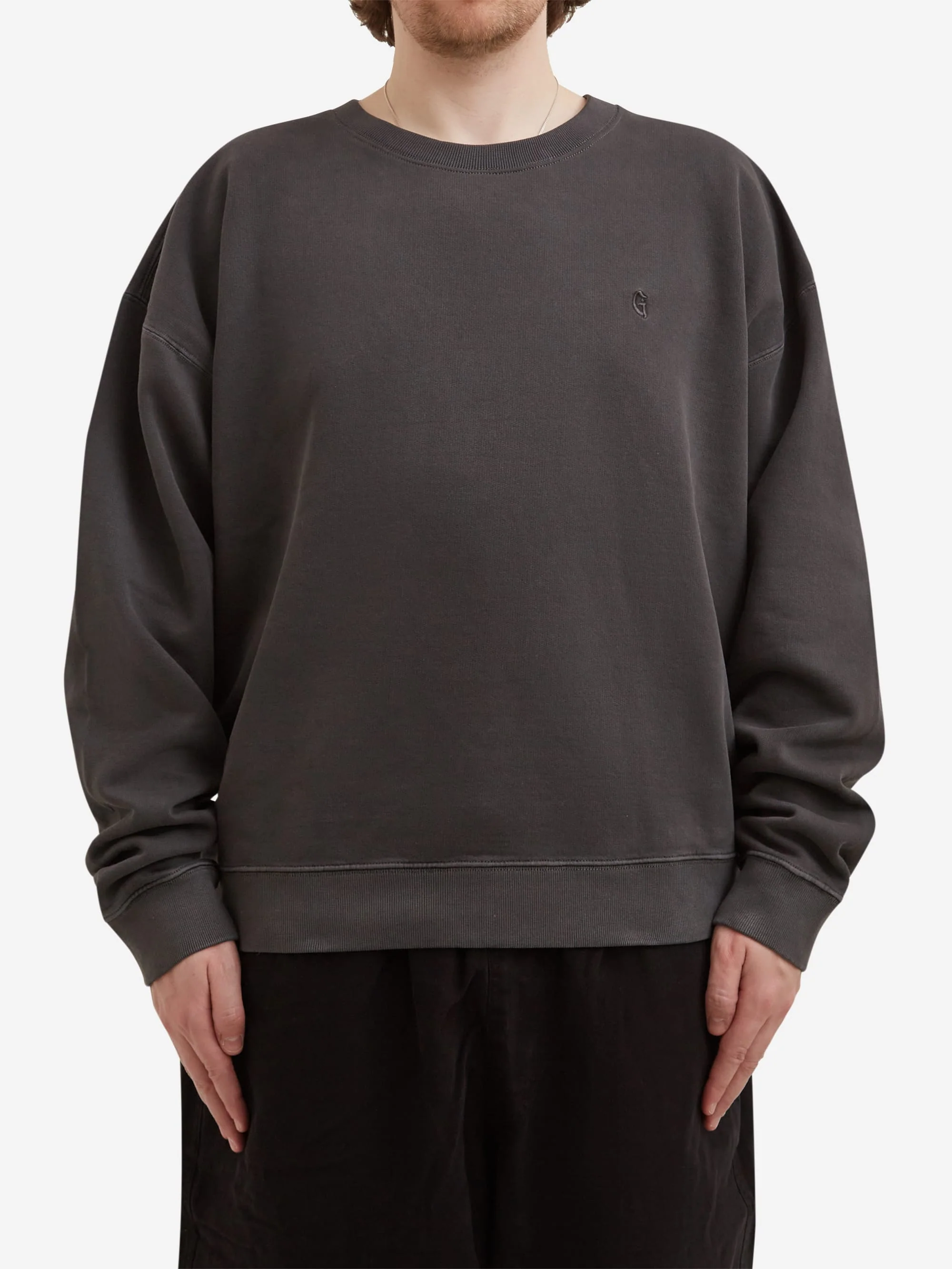 Goodhood Worldwide Overdyed G Sweatshirt - Washed Black - Image 2