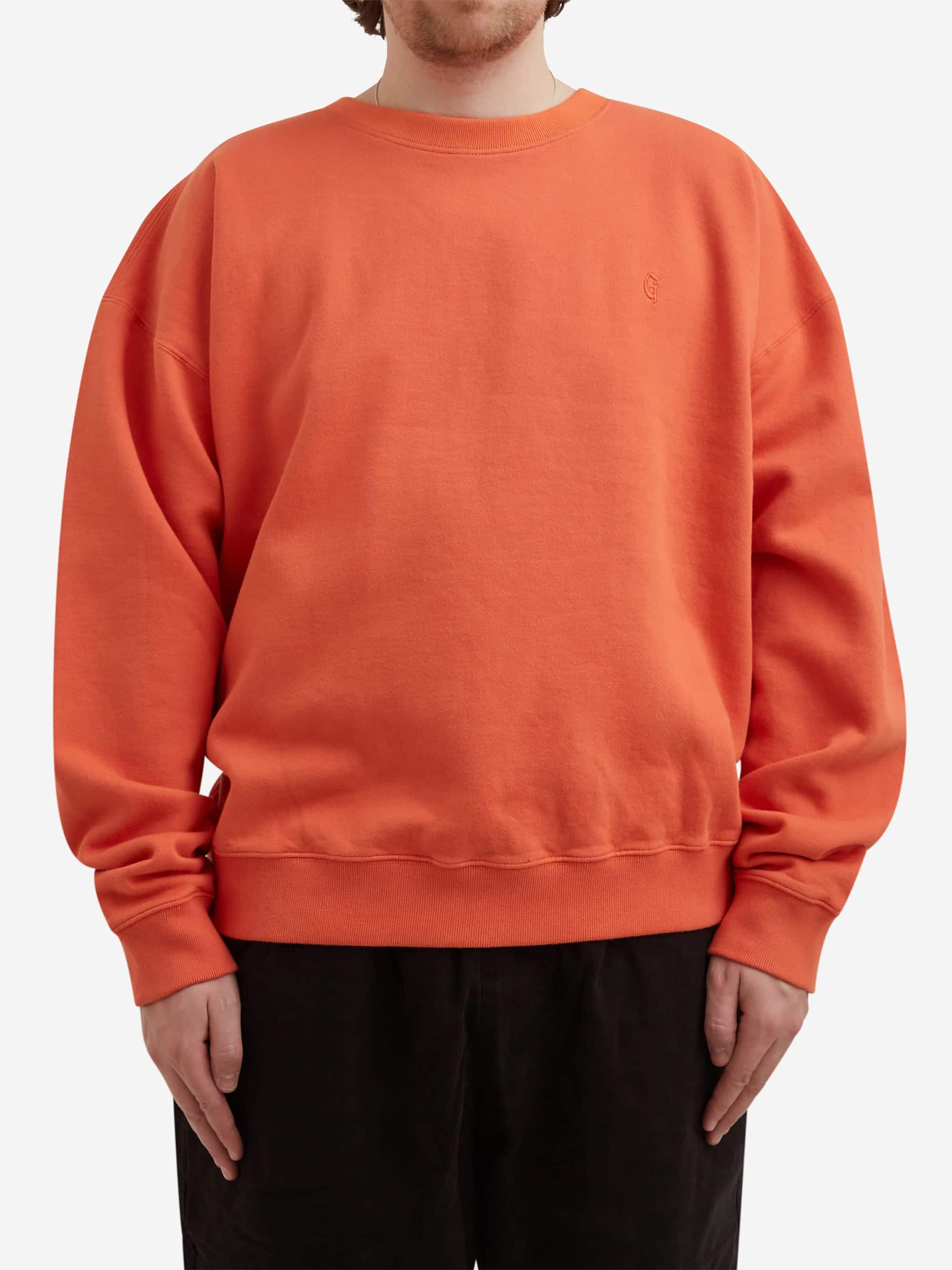 Goodhood Worldwide Overdyed Sweatshirt - Washed Orange - Image 2