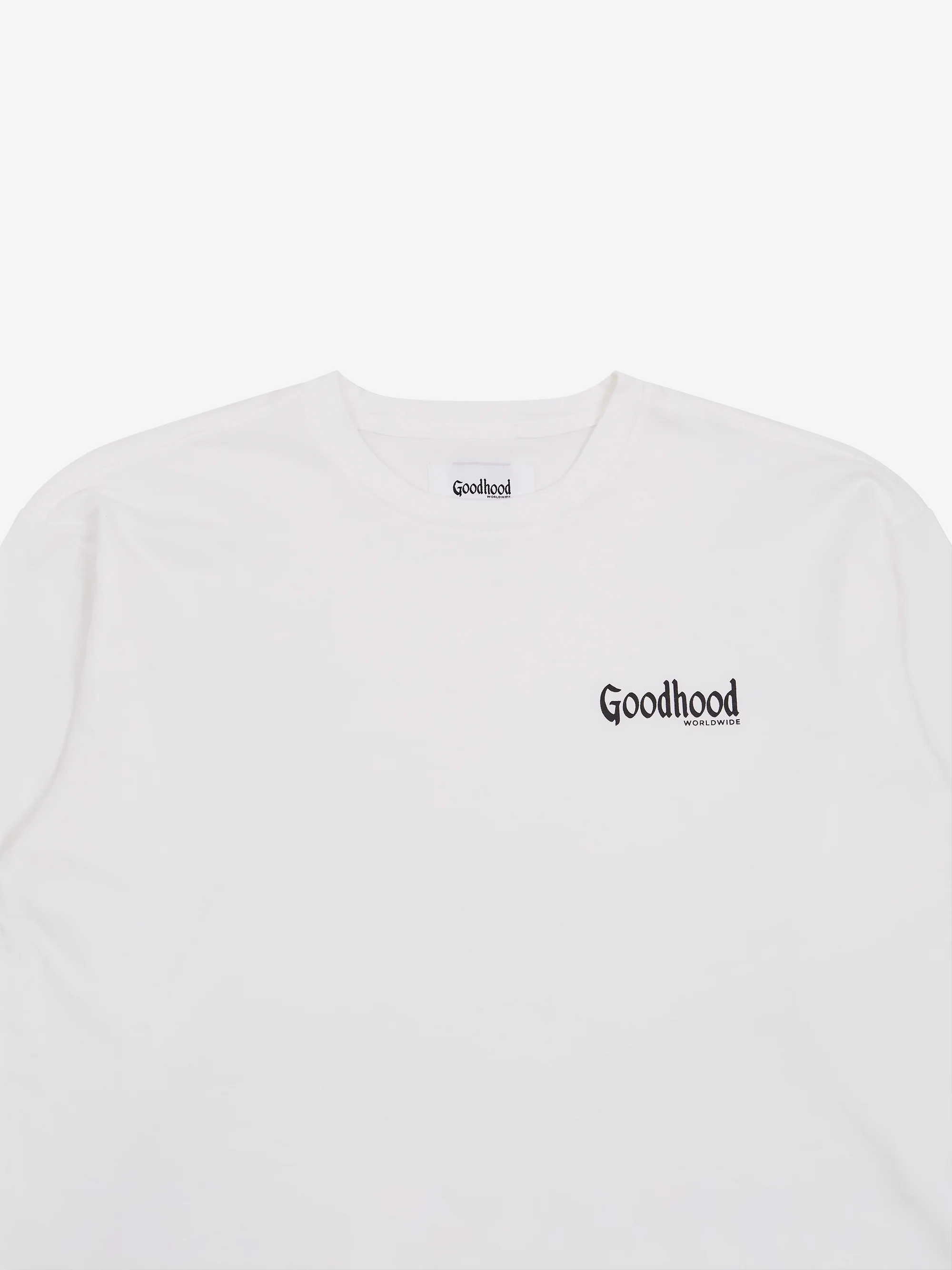 Goodhood Worldwide Printed Logo Long Sleeve T-Shirt - White - Image 3