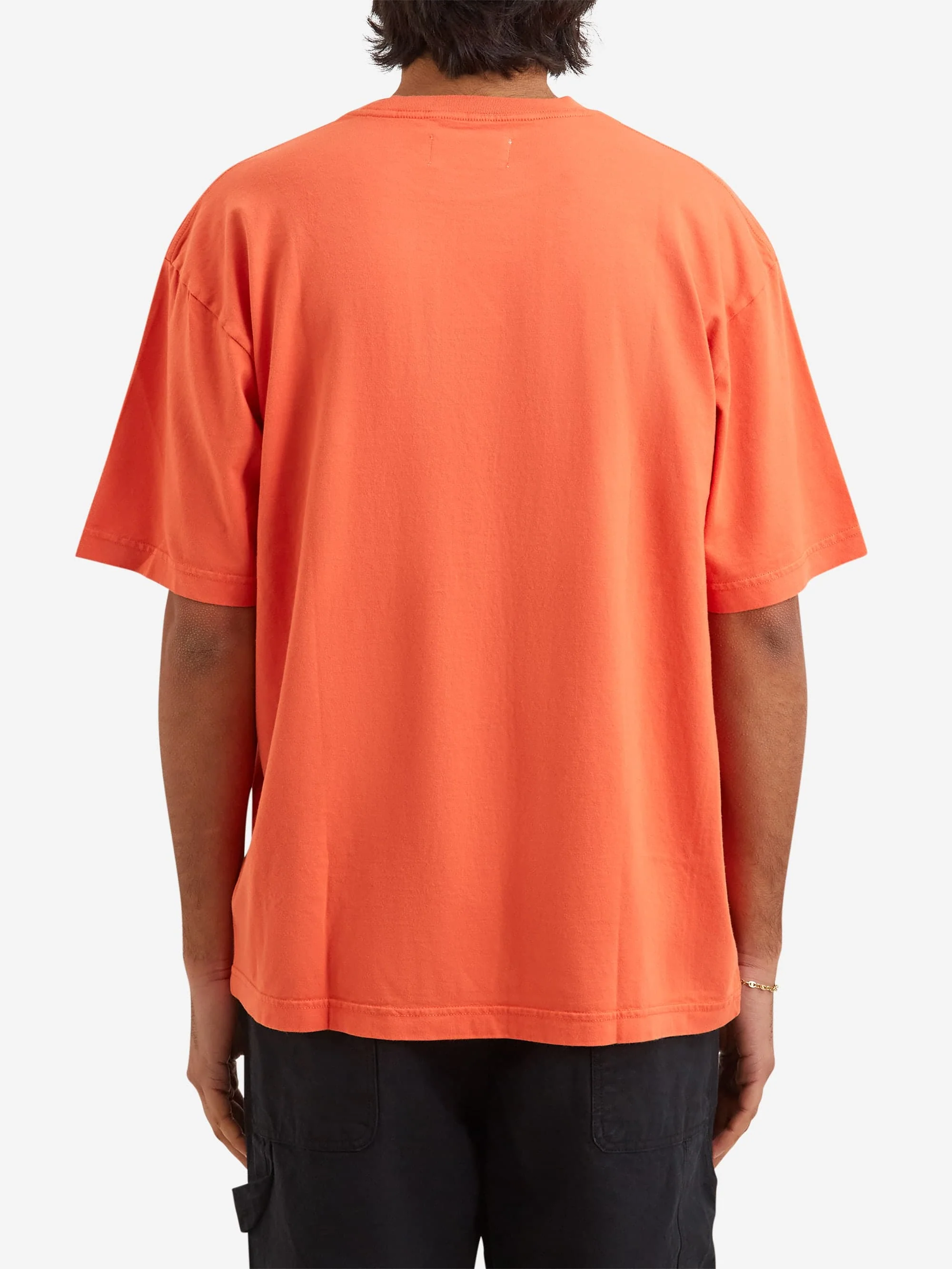 Goodhood Worldwide Printed Logo T-Shirt - Washed Orange - Image 6
