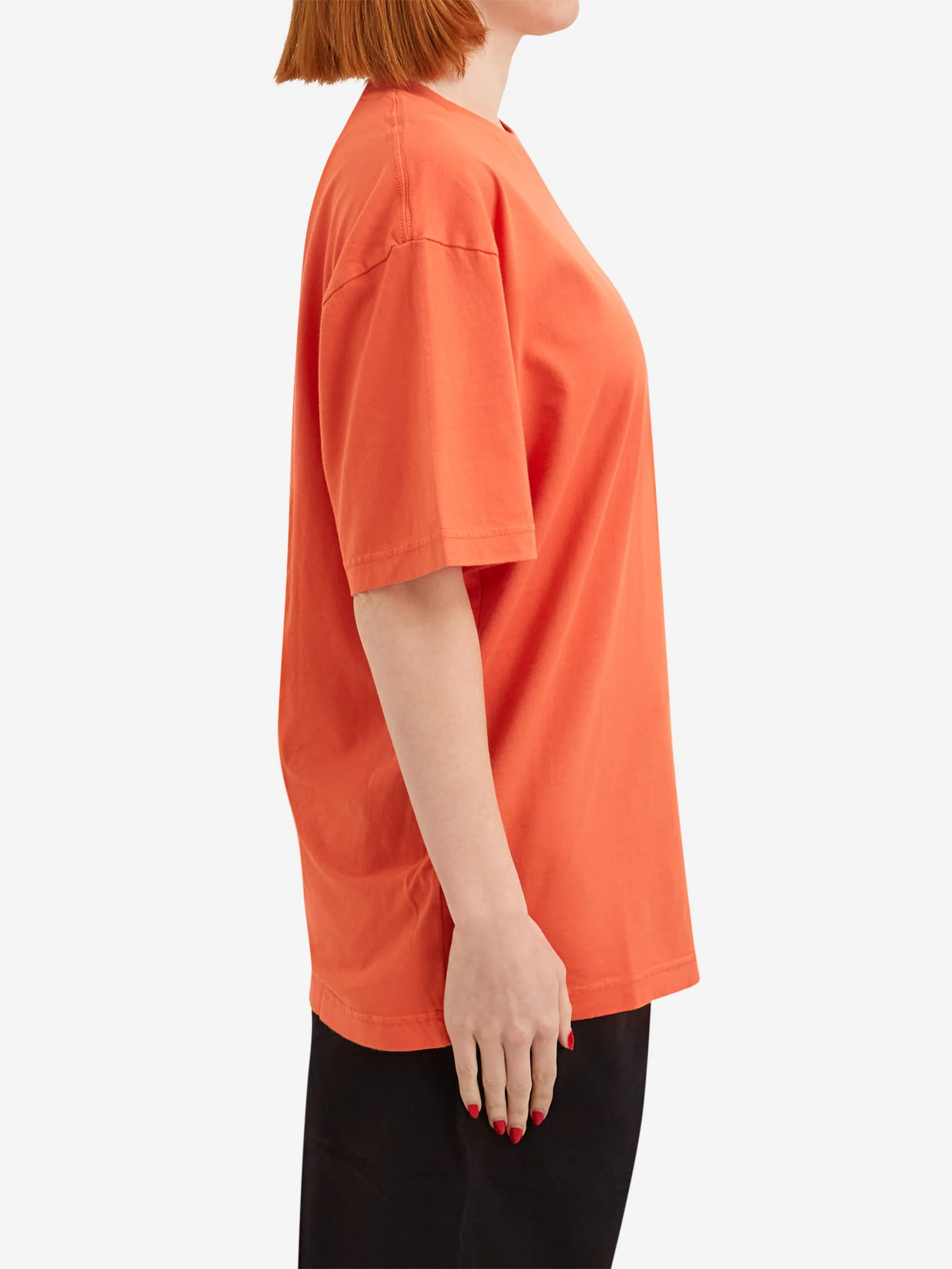 Goodhood Worldwide Printed Logo T-Shirt - Washed Orange - Image 8