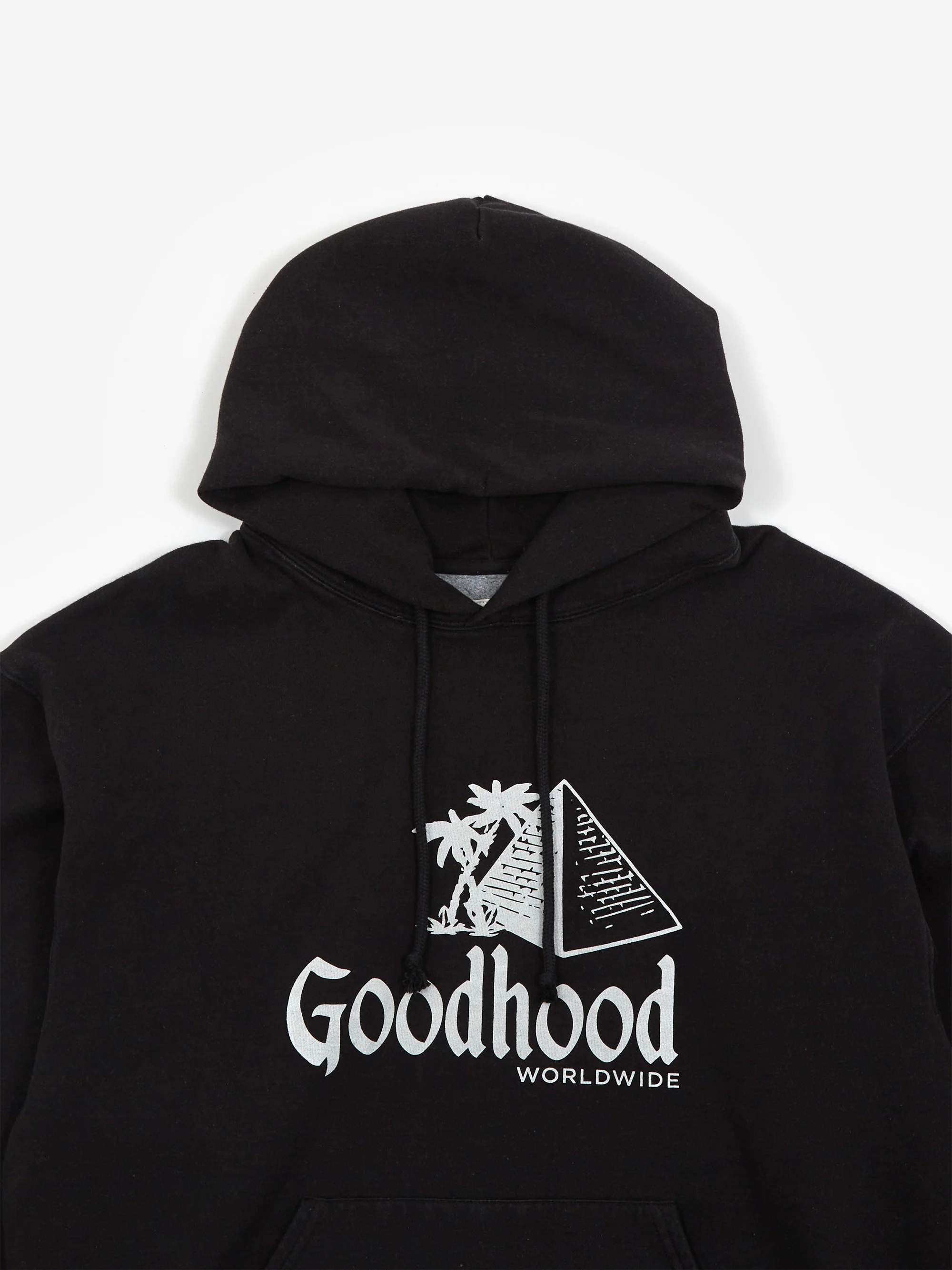 Goodhood Worldwide Pyramid Hoodie - Black - Image 3