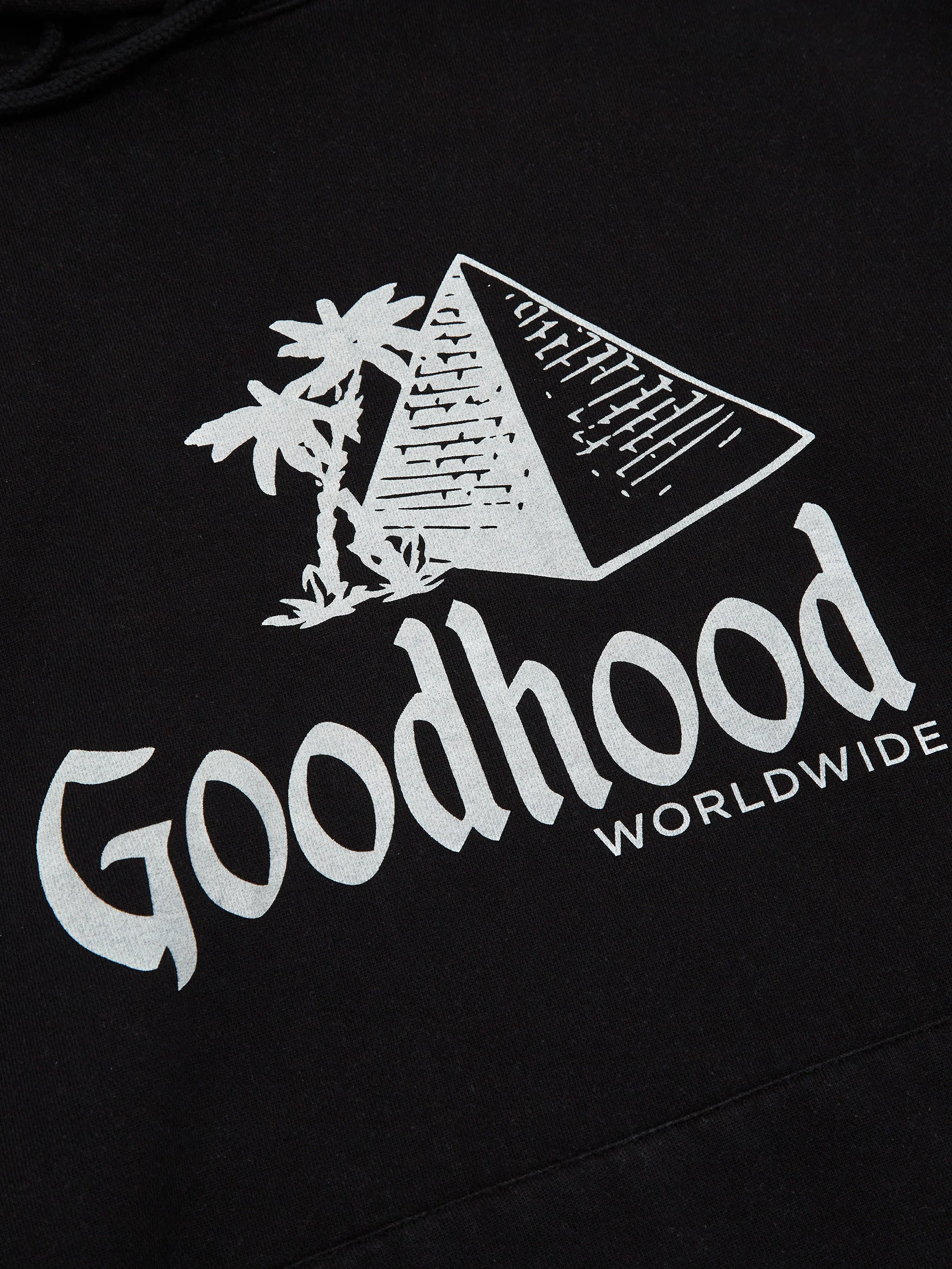 Goodhood Worldwide Pyramid Hoodie - Black - Image 4