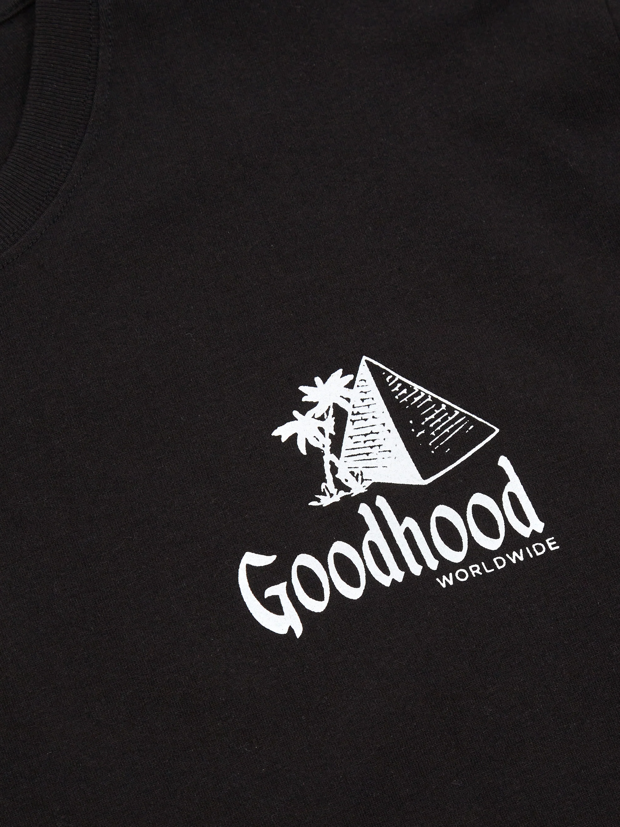 Goodhood Worldwide Pyramid Longsleeve T-Shirt - Black - Image 4
