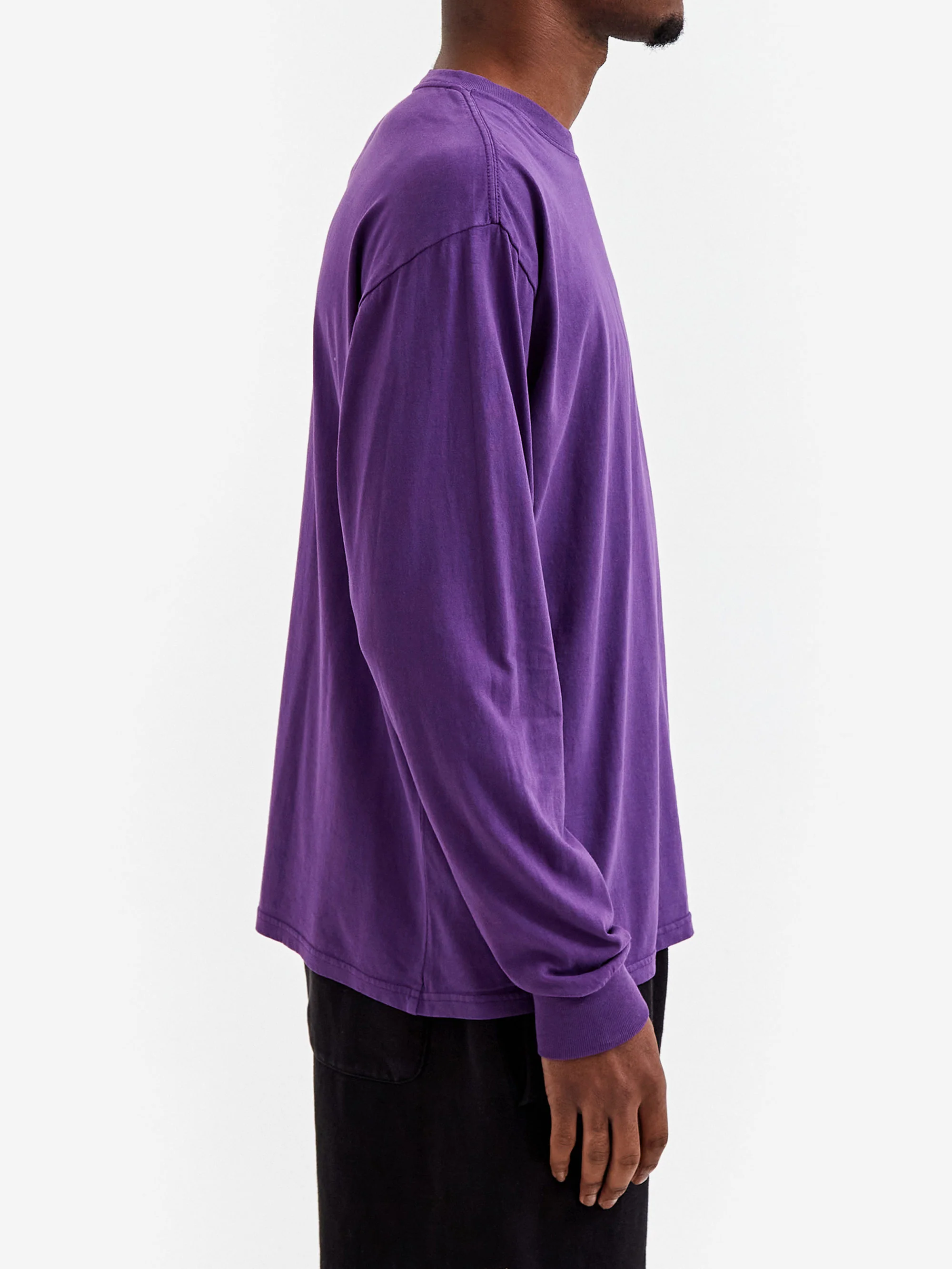 Goodhood Worldwide Pyramid Longsleeve T-Shirt - Purple - Image 2