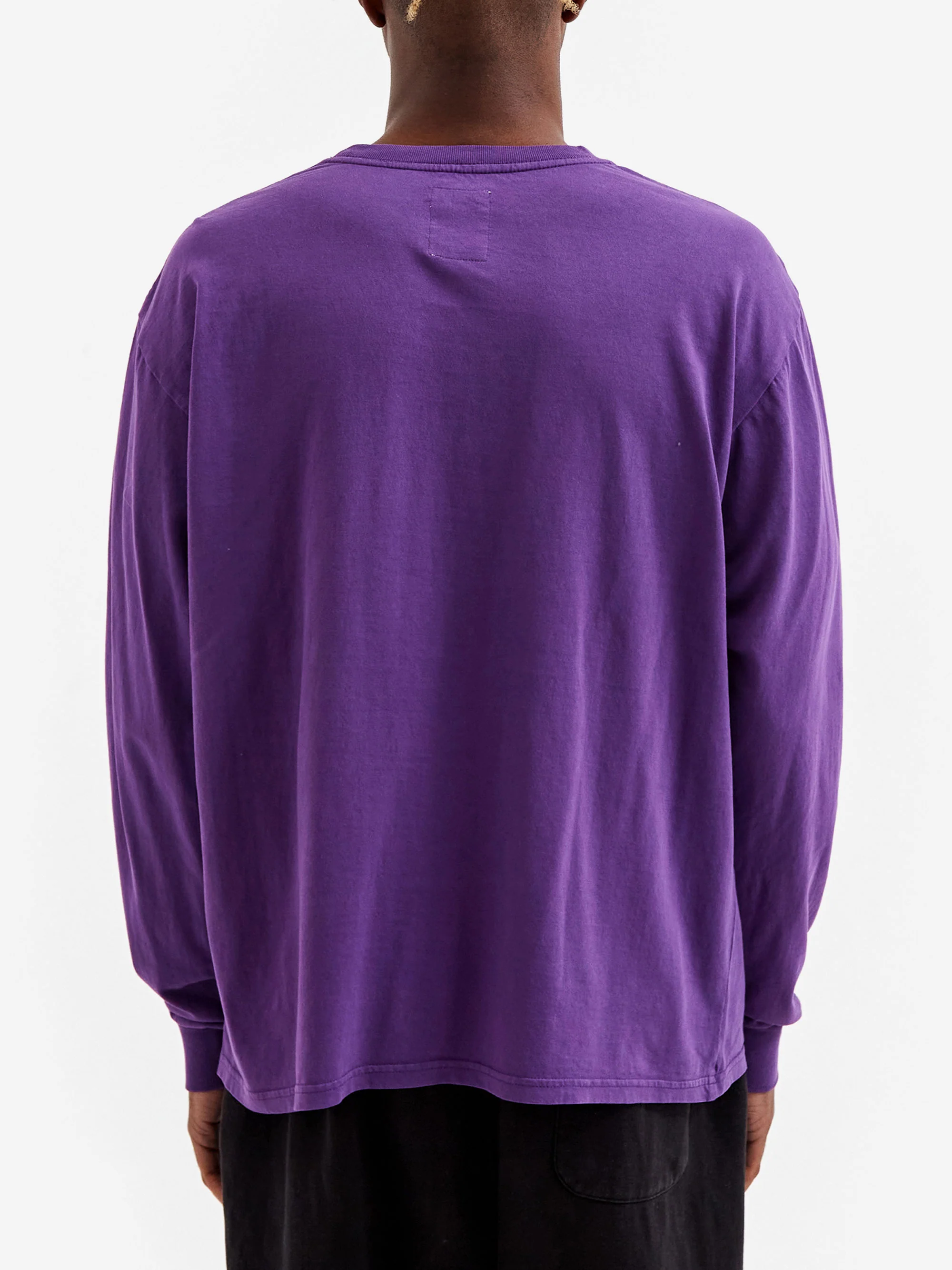 Goodhood Worldwide Pyramid Longsleeve T-Shirt - Purple - Image 3