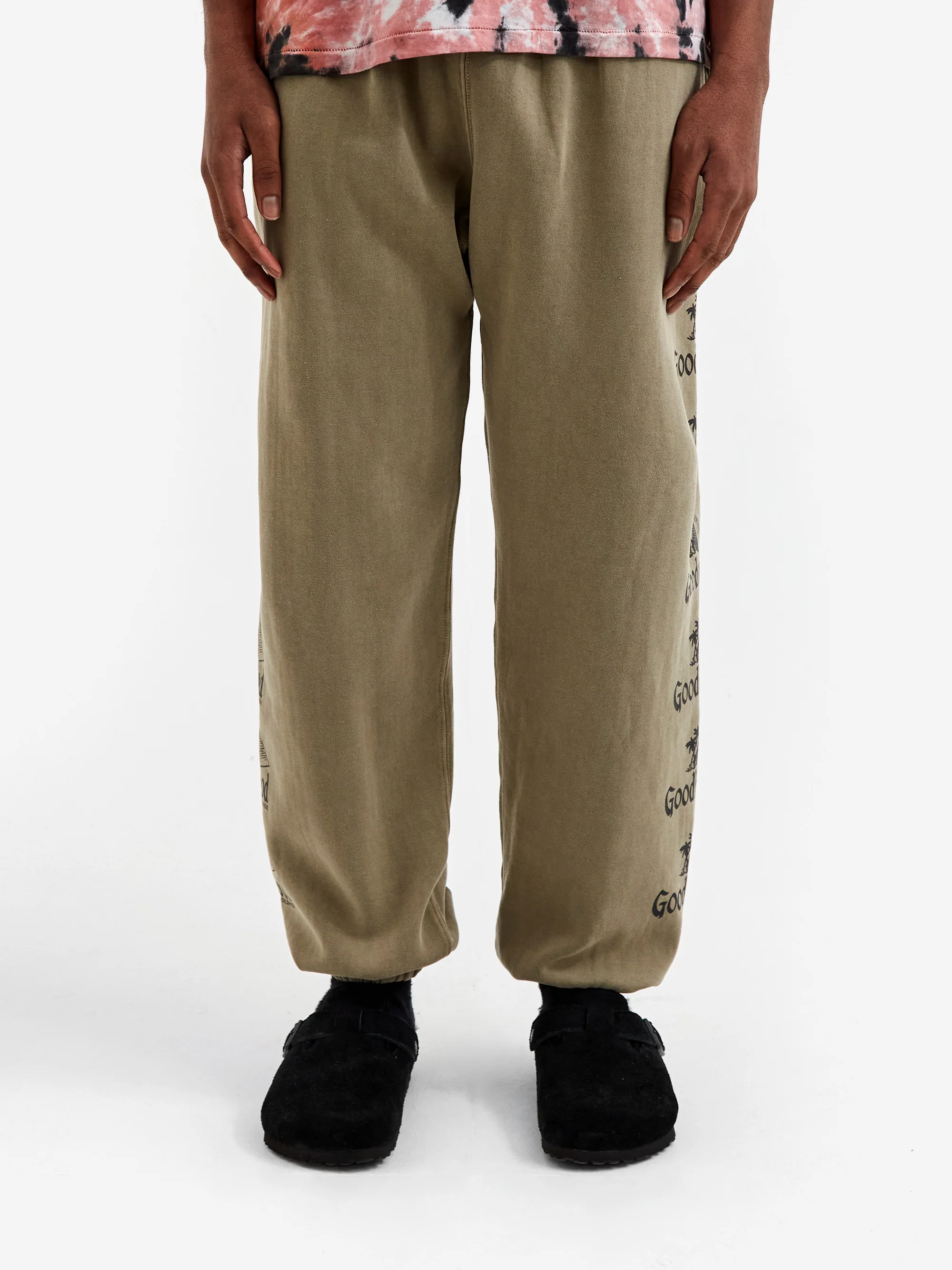 Goodhood Worldwide Pyramid Sweatpant - Olive - Image 2